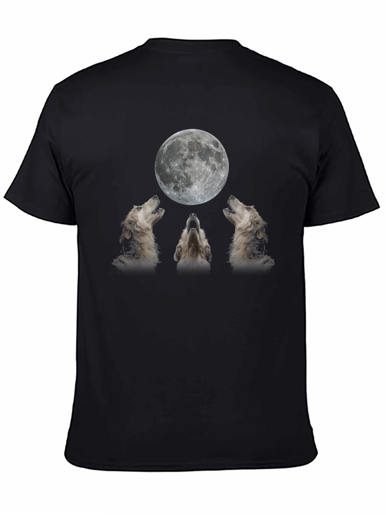 Black Wolf Moon Graphic Tee - Black T-Shirt view 4
