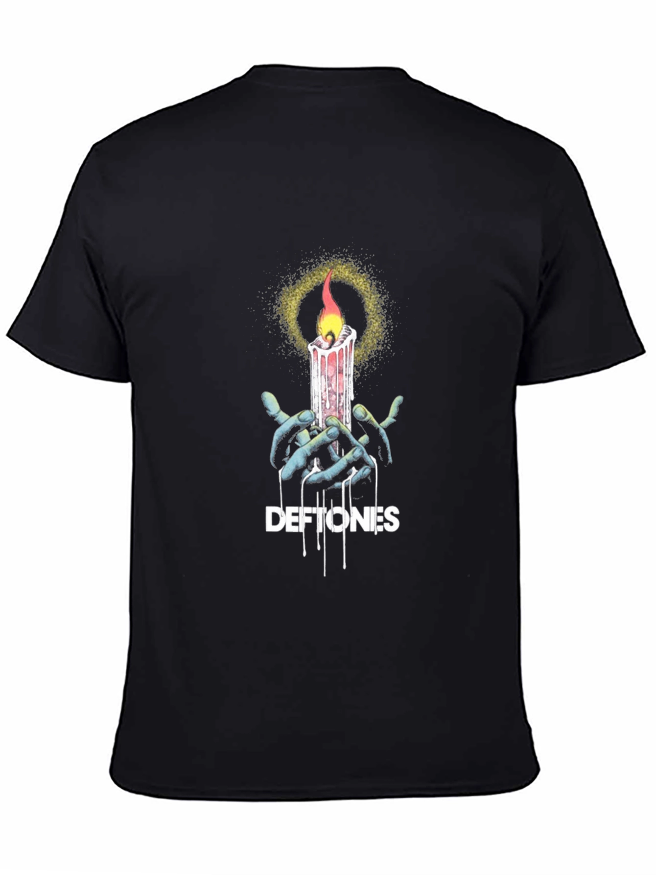 Black Deftones Candle Graphic Black T-Shirt view 4