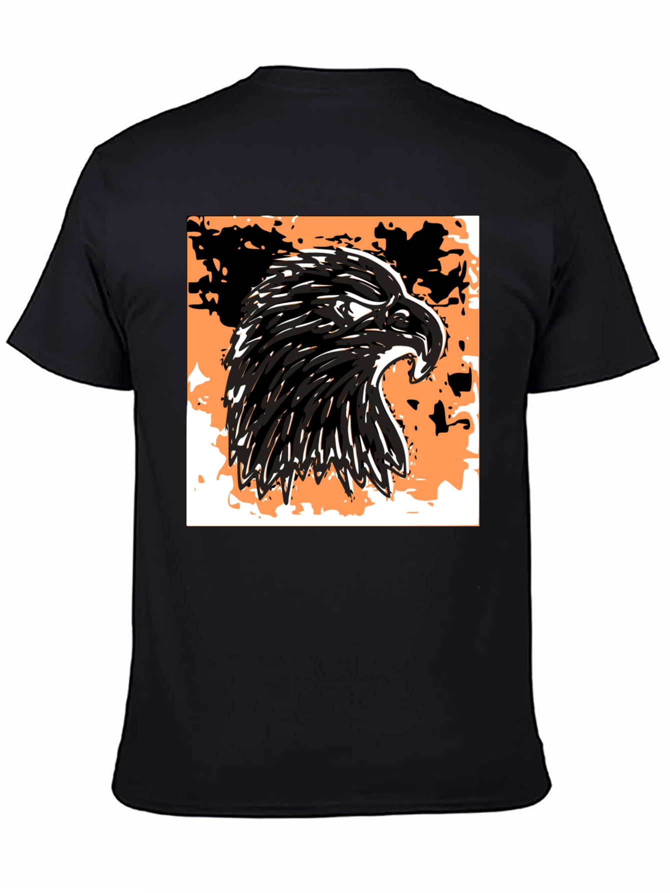 Black Eagle Graphic T-Shirt - Bold Black Design view 4