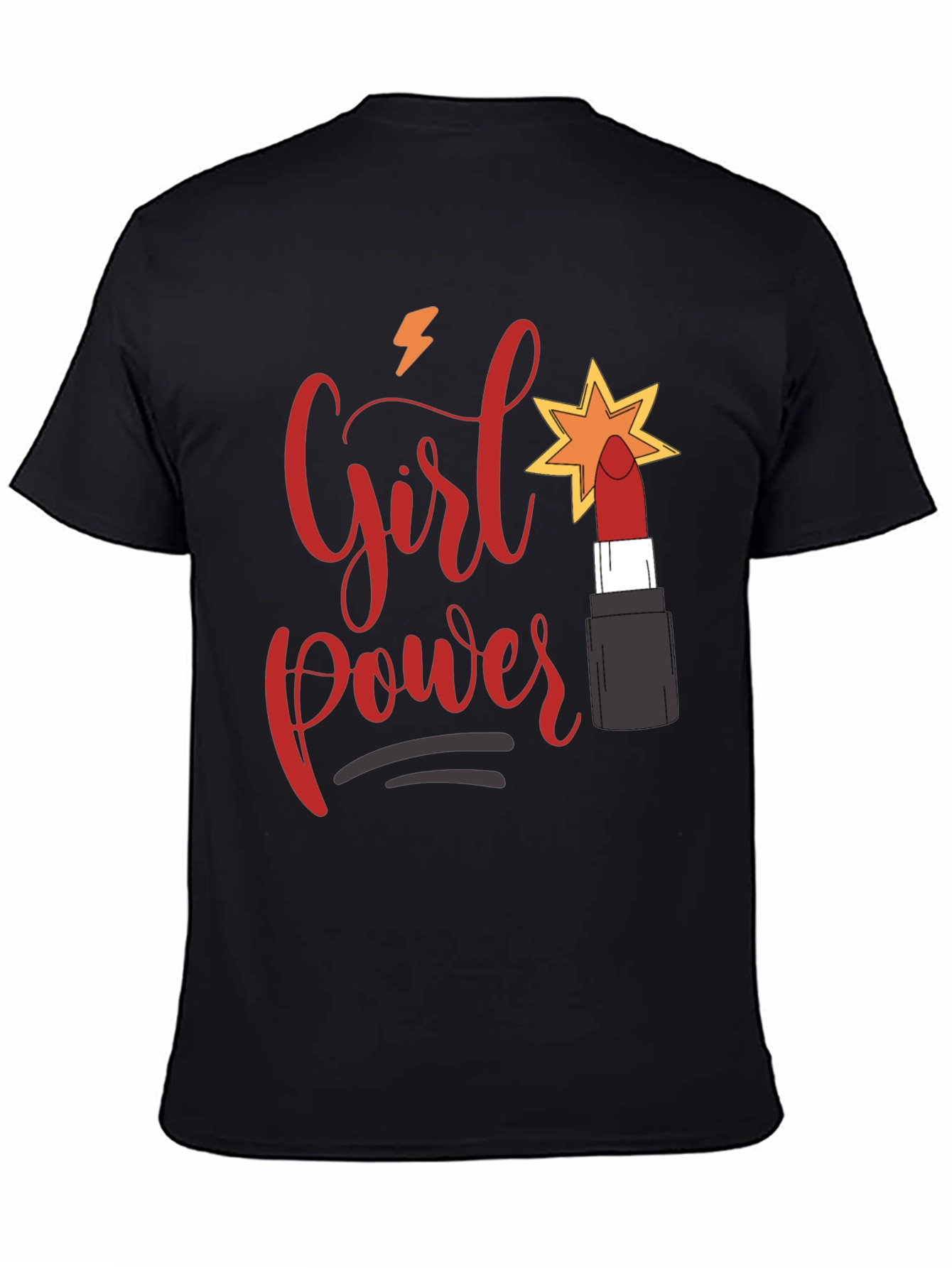 Black Girl Power Lipstick Graphic Tee view 4