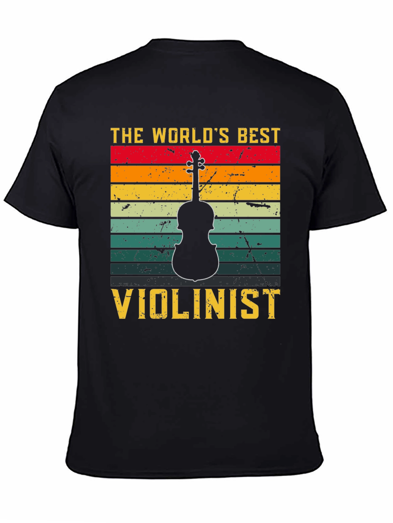 Black World's Best Violinist Graphic Tee view 4