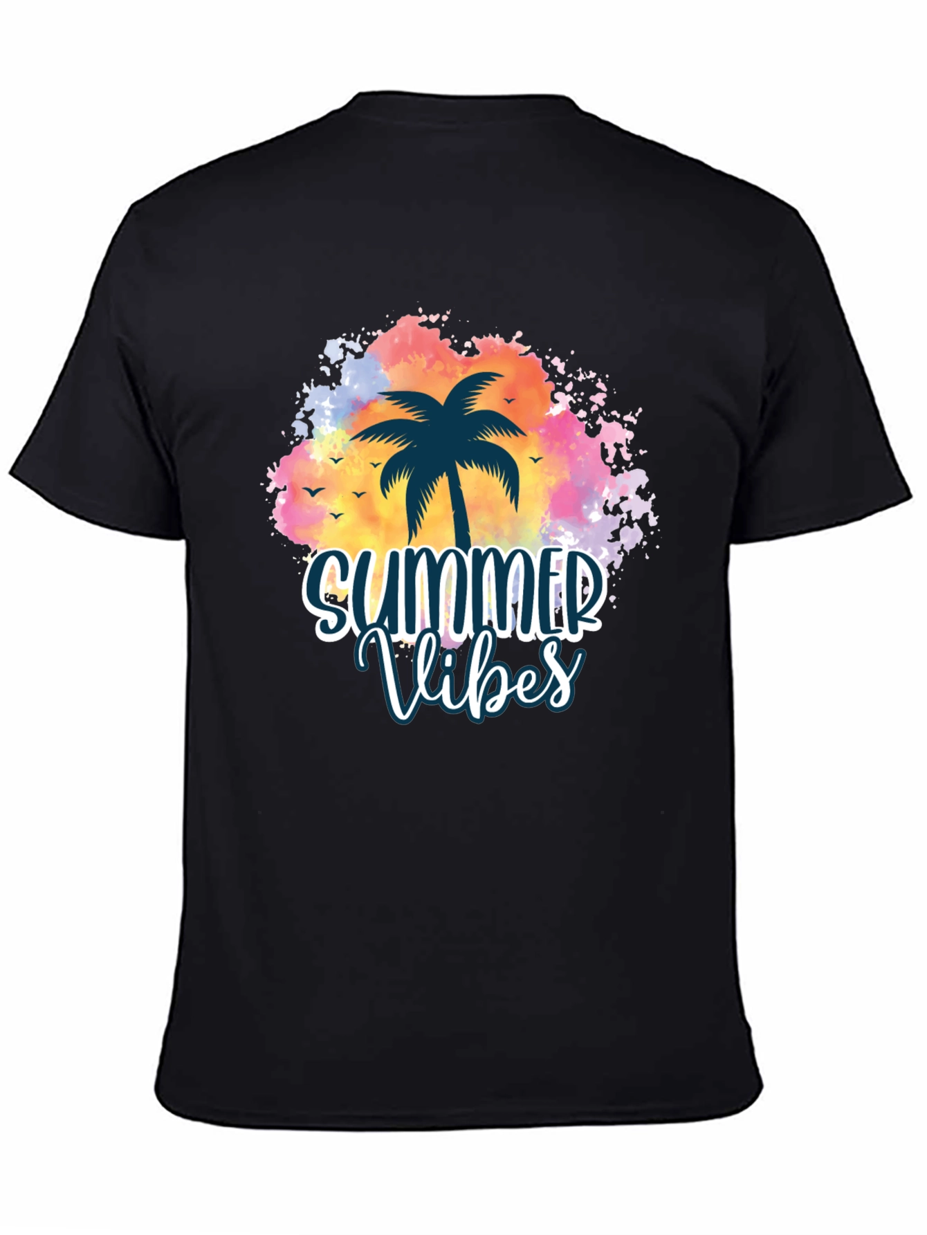 Summer Vibes Palm Tree Graphic Tee - 4