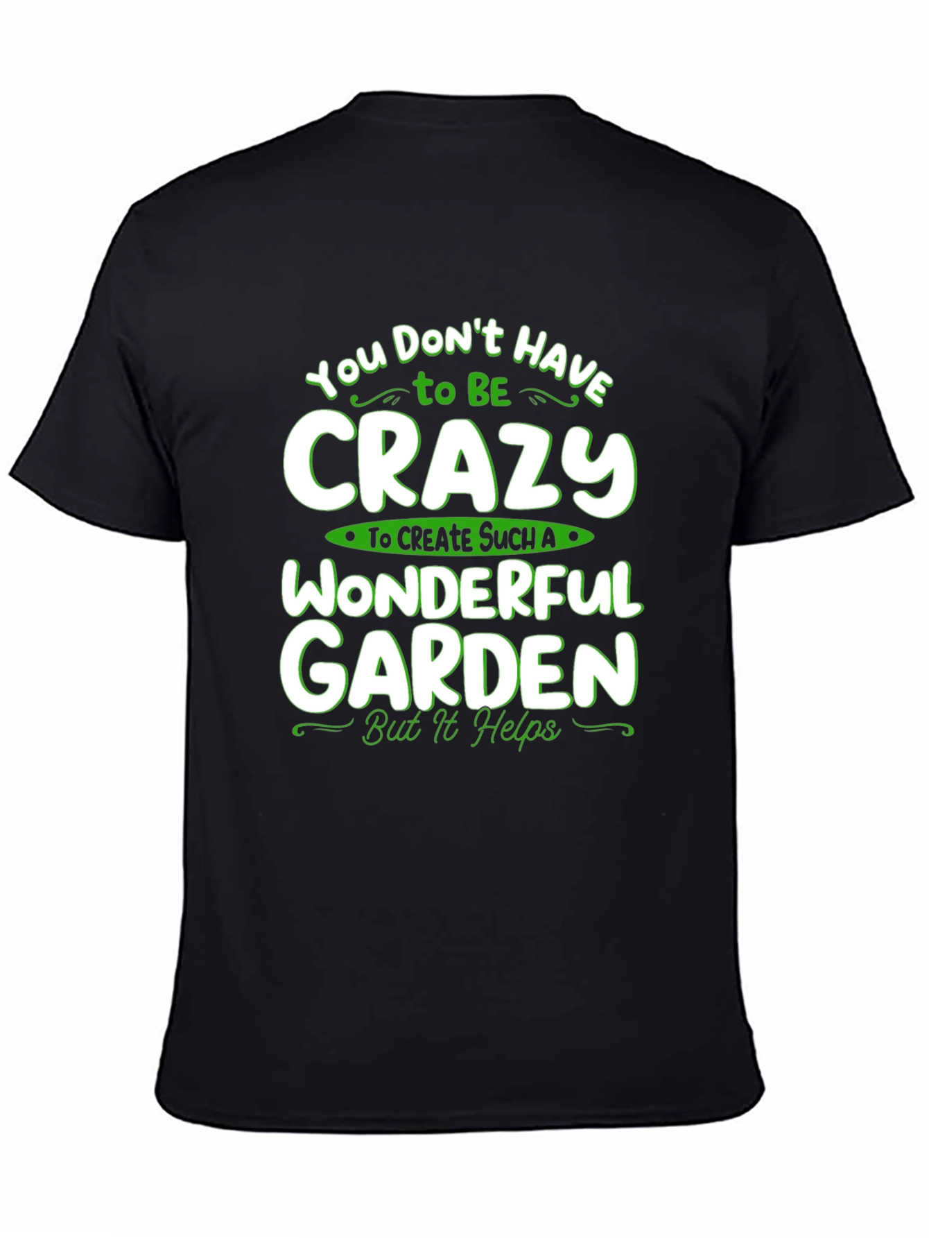 Black Crazy Wonderful Garden T-Shirt - Black view 4