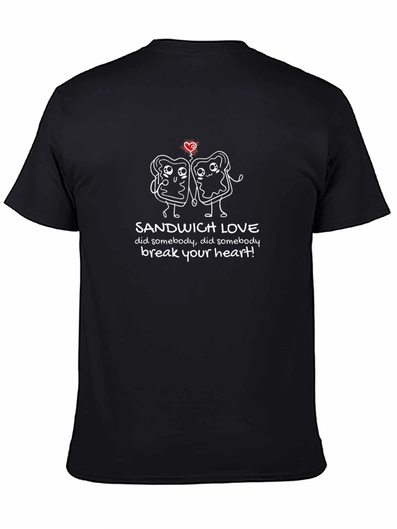 Black Sandwich Love Graphic Black Tee view 4
