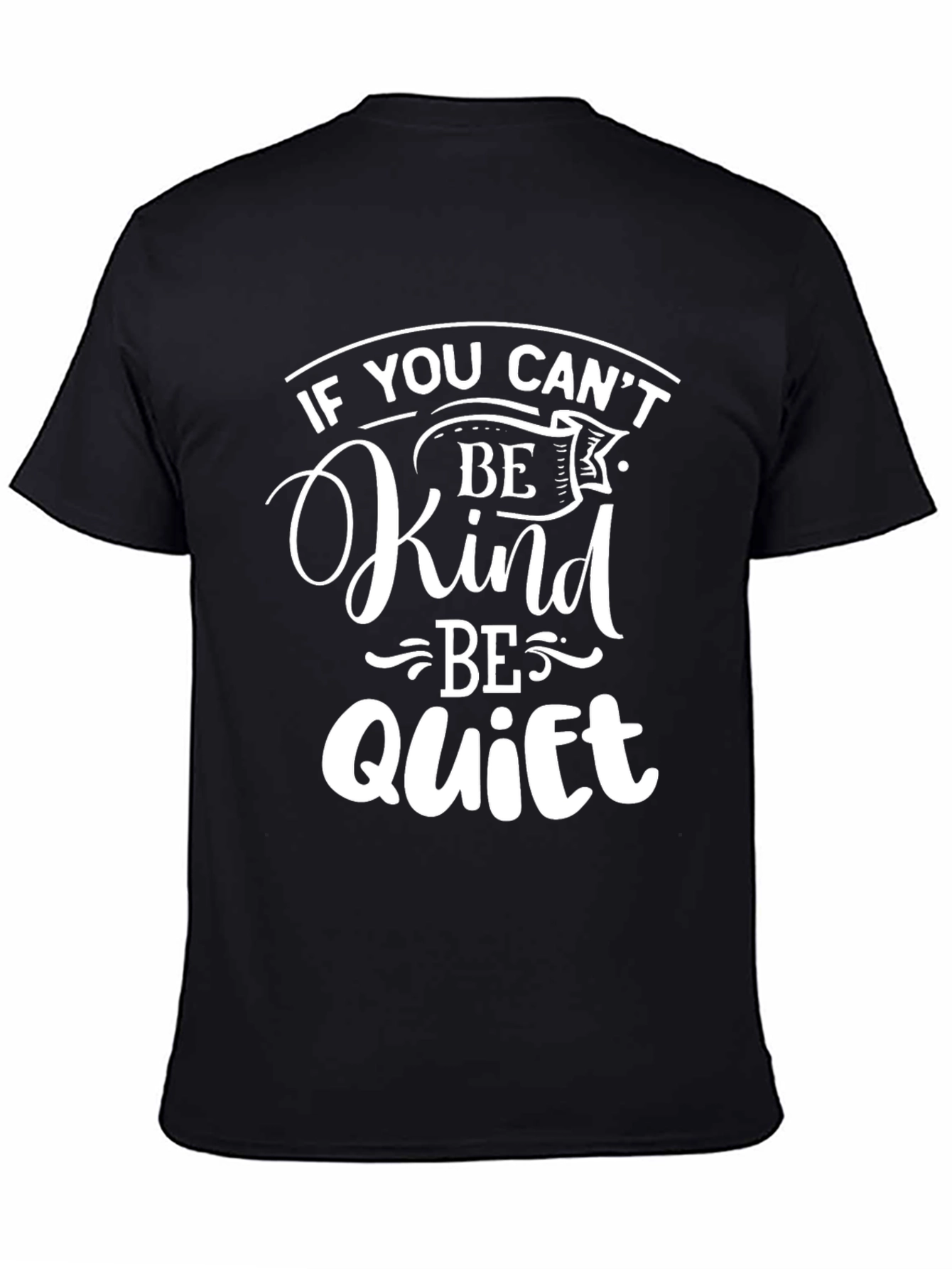 Black Be Kind or Be Quiet Black Graphic Tee view 4