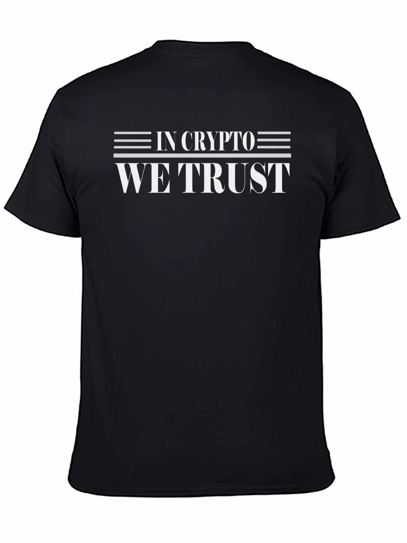 Black In Crypto We Trust Graphic T-Shirt - Black Cotton Tee view 4