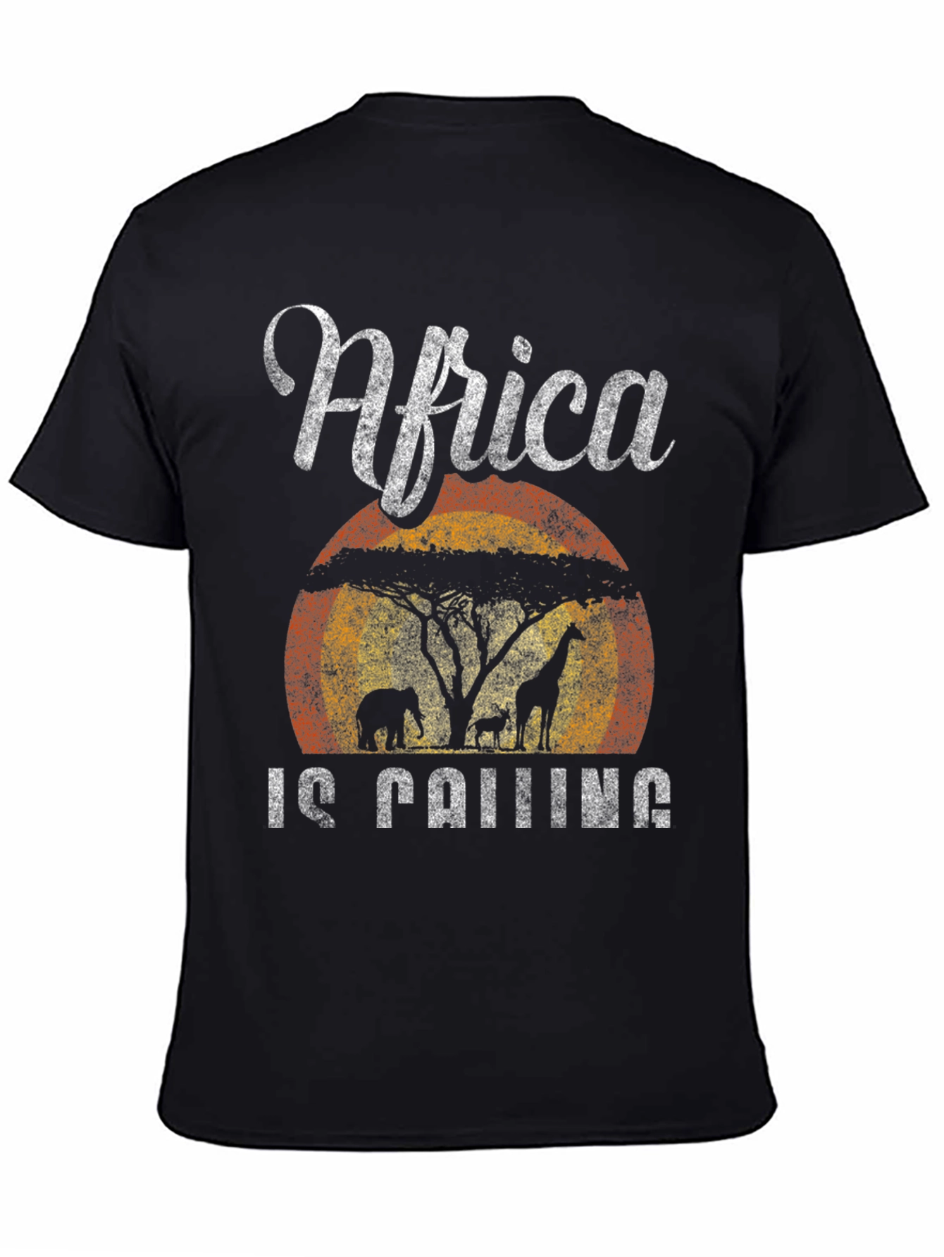 Black Africa Is Calling T-Shirt Safari Design view 4