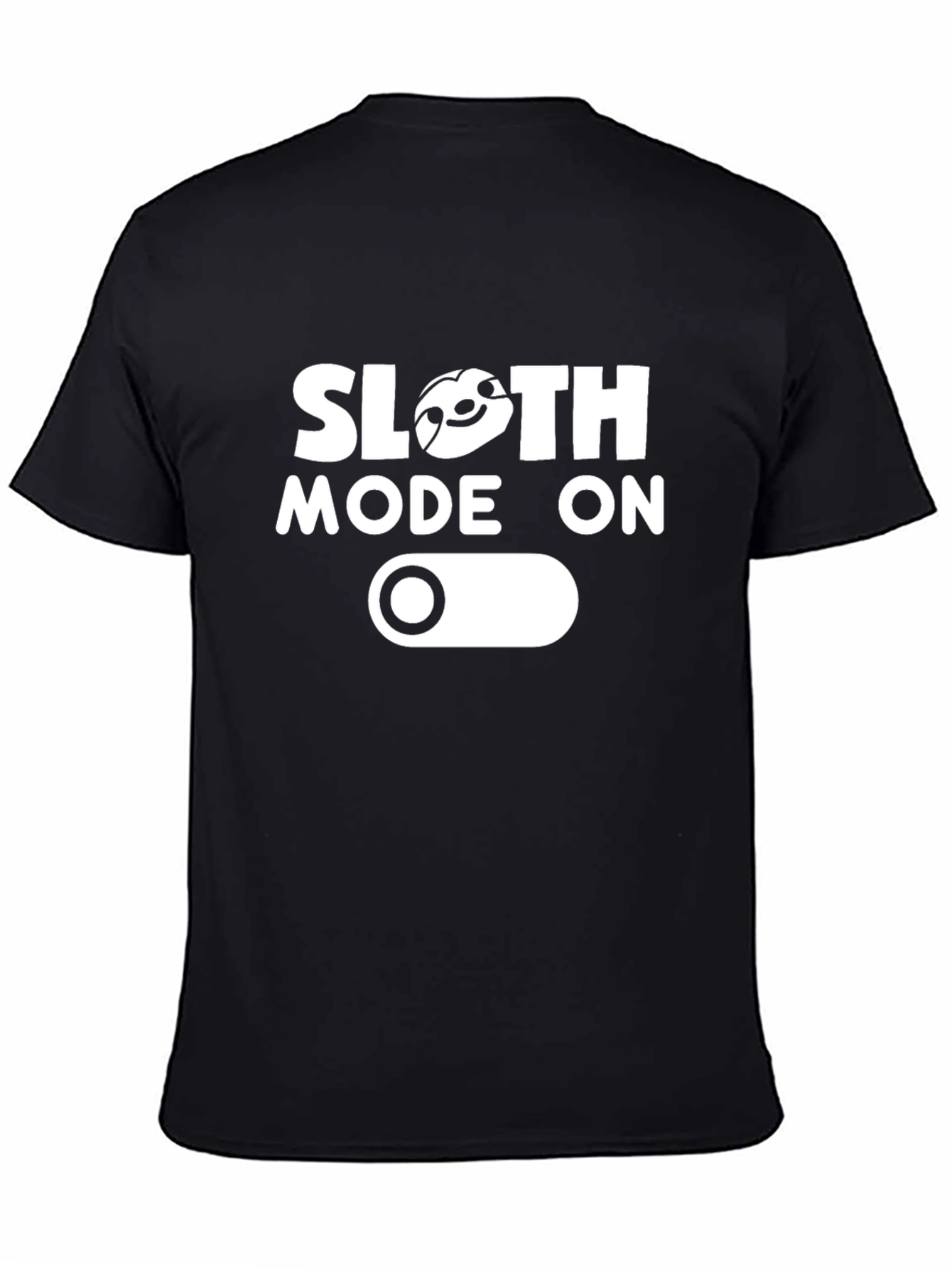 Black Sloth Mode On Graphic Tee view 4
