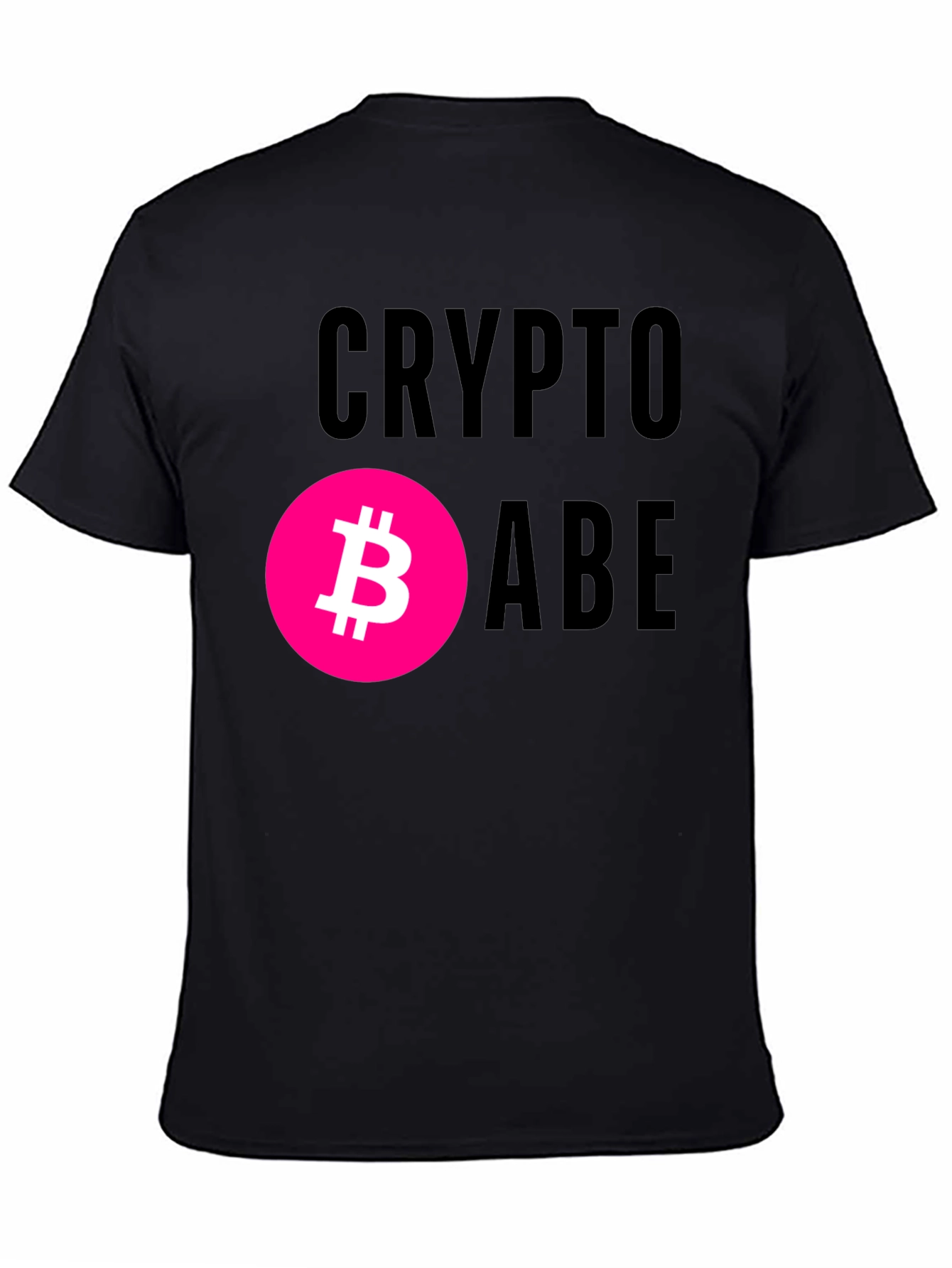 Black Crypto Babe Bitcoin T-Shirt view 4