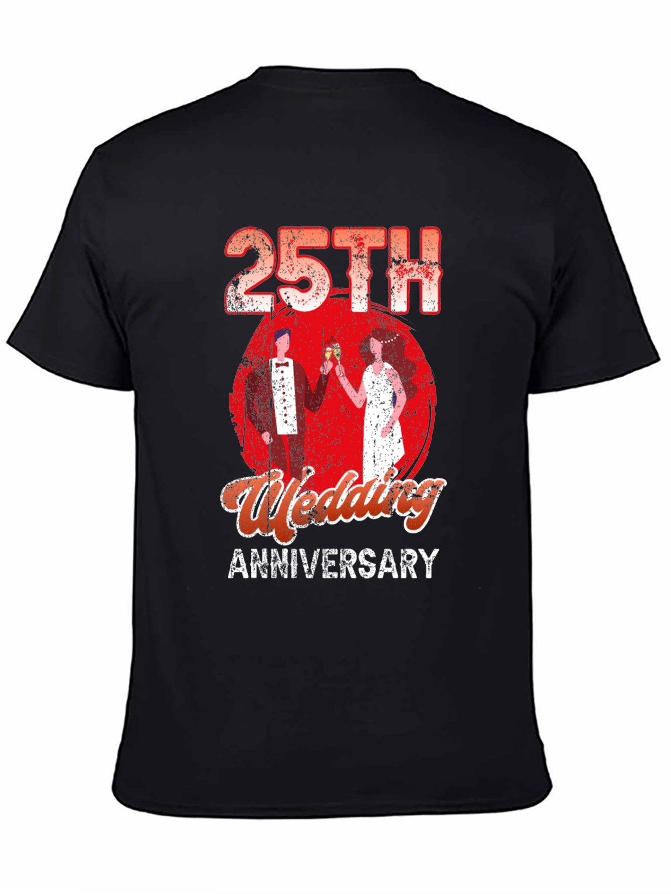 25th Wedding Anniversary Graphic T-Shirt - 4