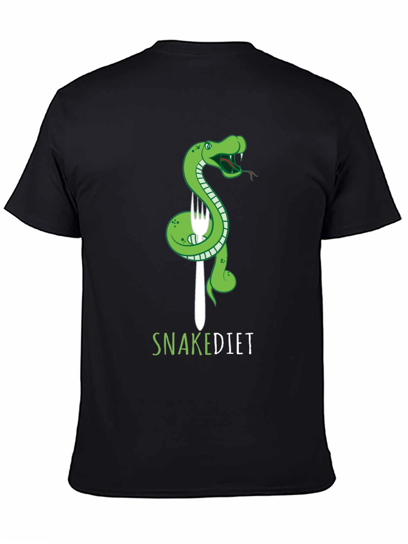 Black Snake Diet T-Shirt - Funny Graphic Tee view 4