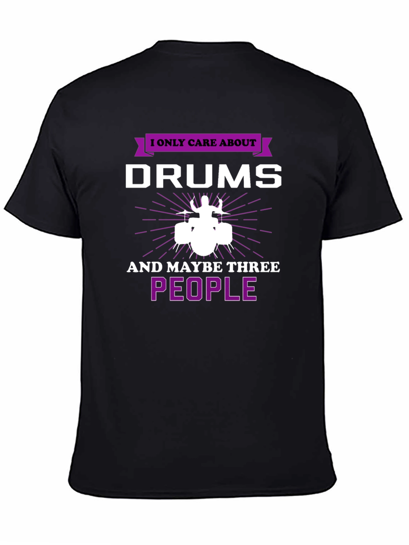 Black Drums & Three People Graphic Tee view 4