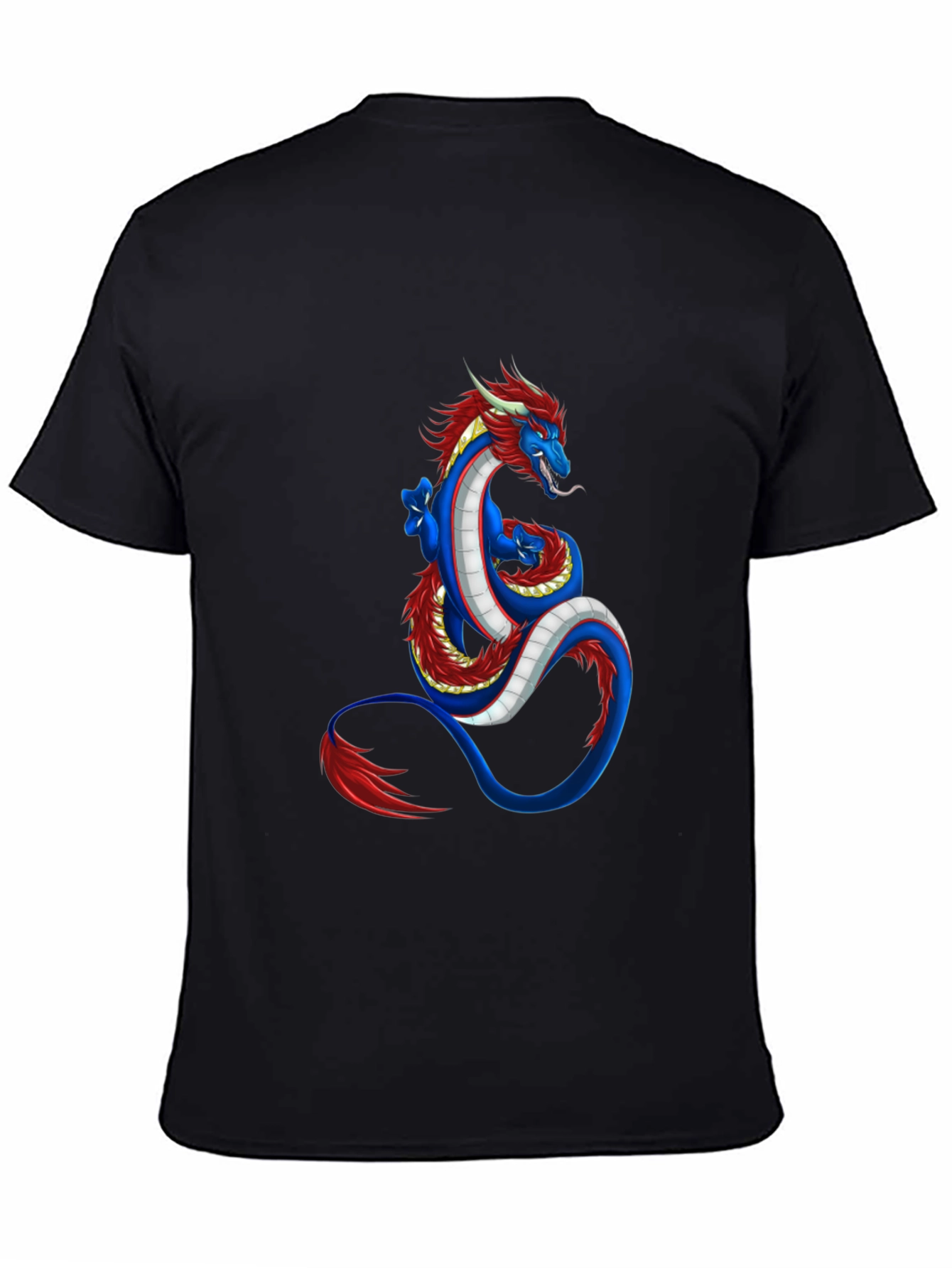 Black Dragon Graphic Tee - Black Cotton Blend view 4