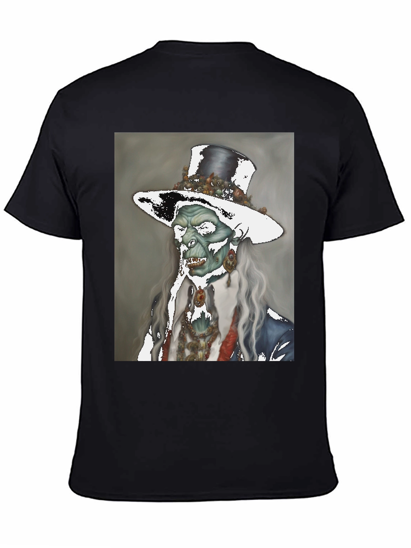 Black Zombie Gentleman T-Shirt - Undead Elegance view 4