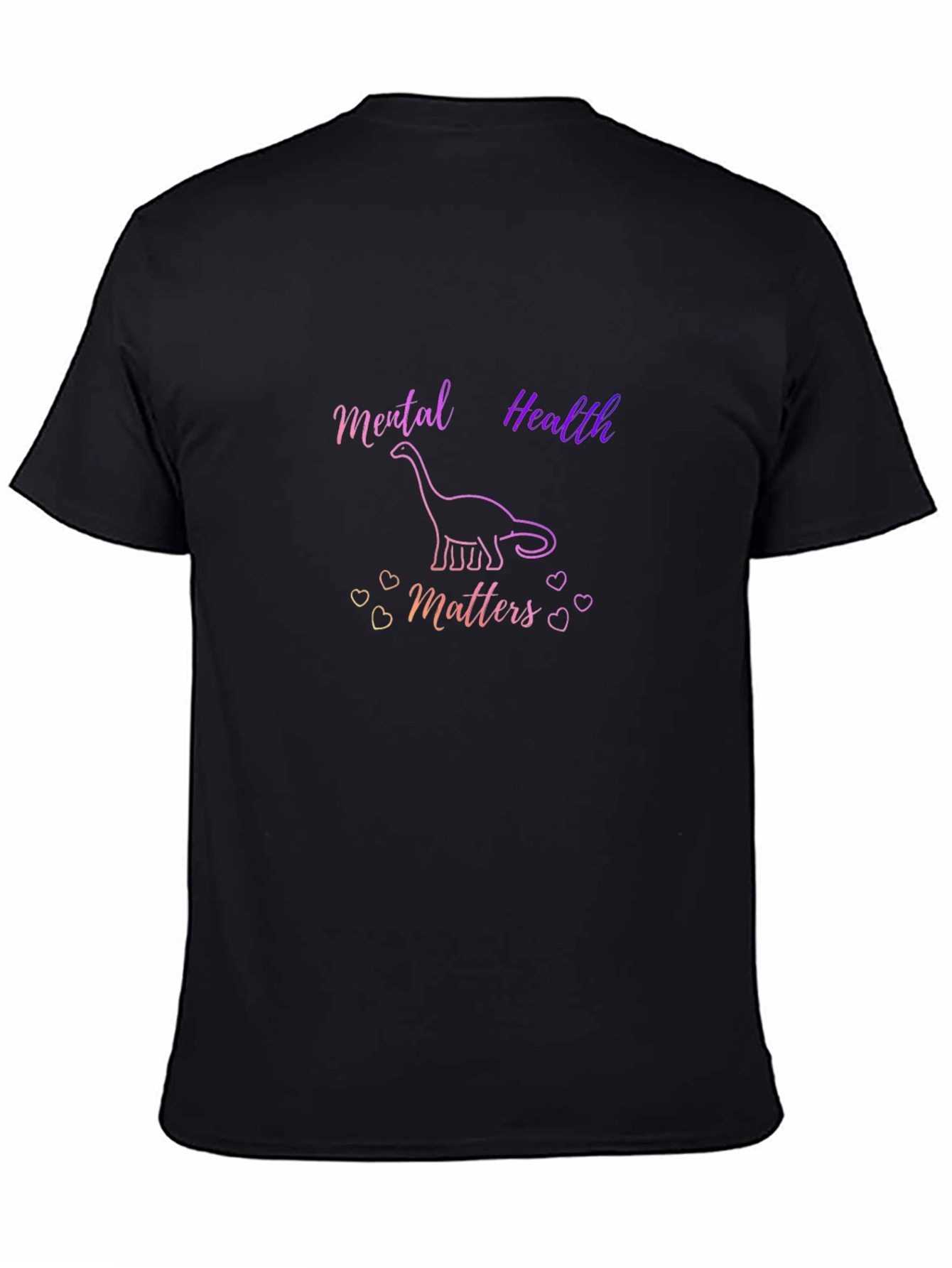 Black Mental Health Matters Dinosaur Graphic T-Shirt view 4