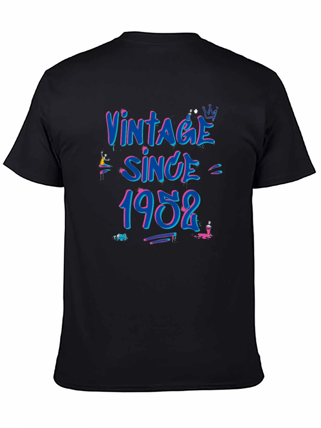 Black Vintage Since 1952 Graphic T-Shirt view 4