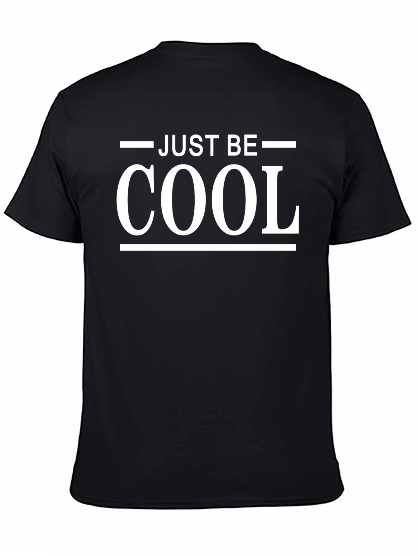 Black Just Be Cool Graphic T-Shirt - Classic Black Tee view 4