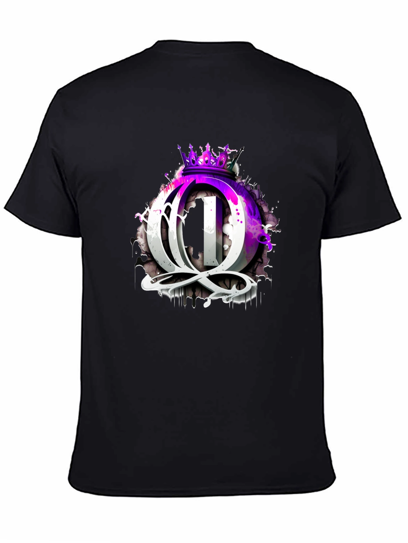 Black Queen Crown Graphic Black T-Shirt view 4