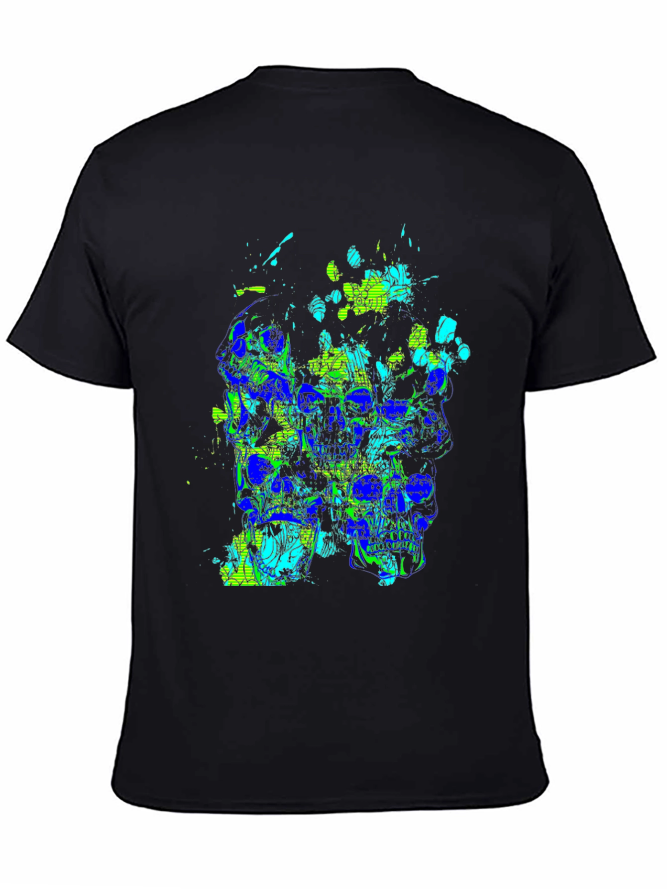 Black Skull Graphic Black T-Shirt view 4