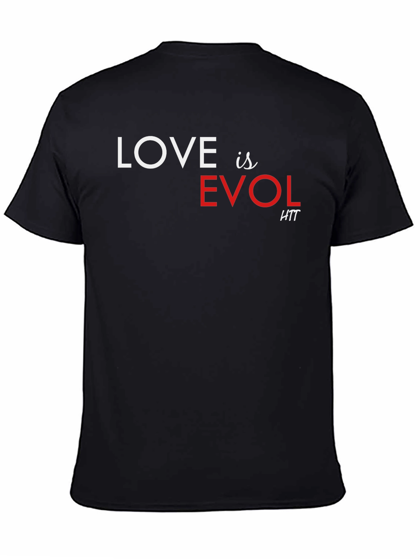 Black Love is EVOL Tee - Black Graphic T-Shirt view 4