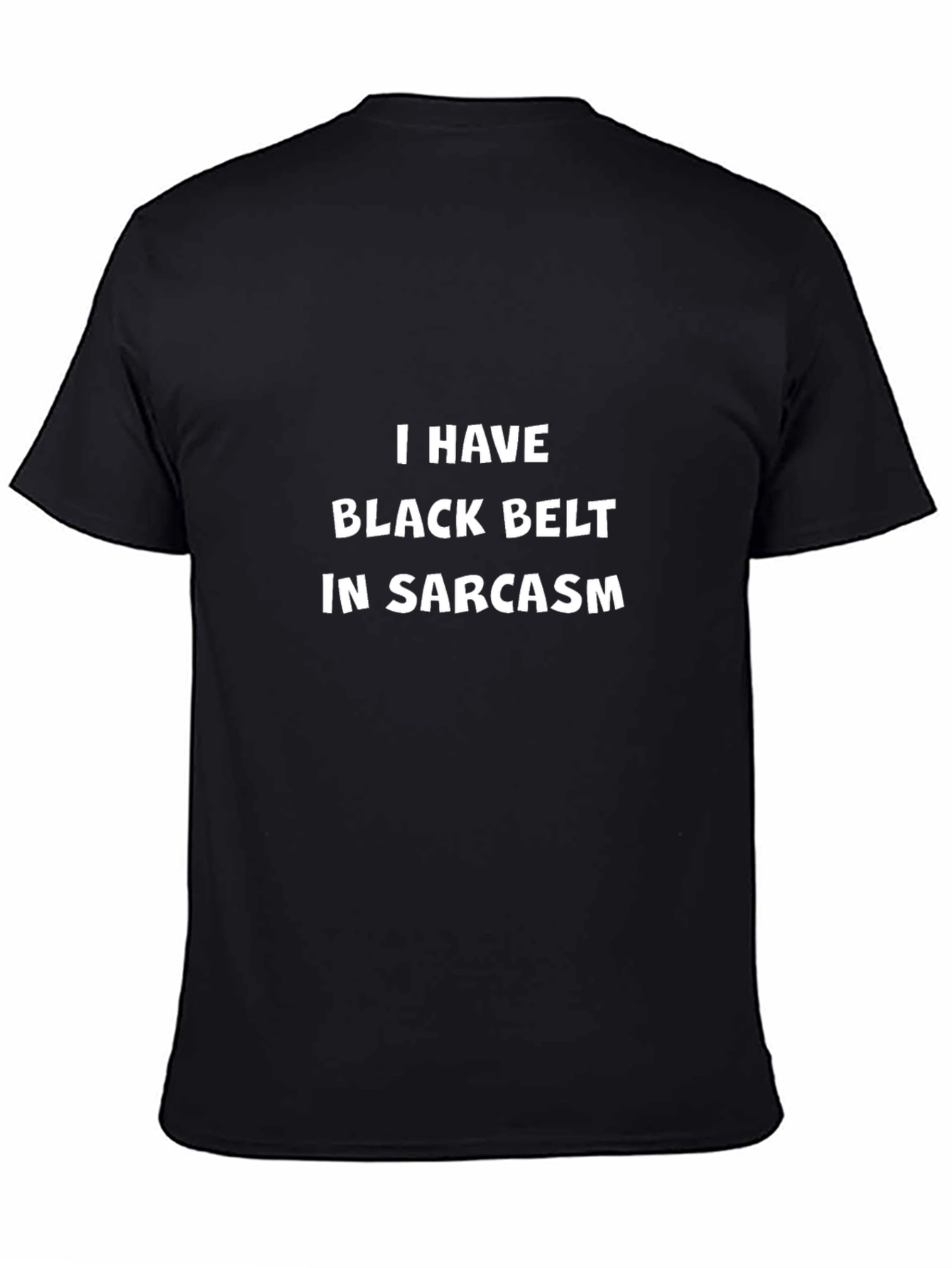 Black Sarcastic Black Belt T-Shirt Funny Novelty Tee view 4