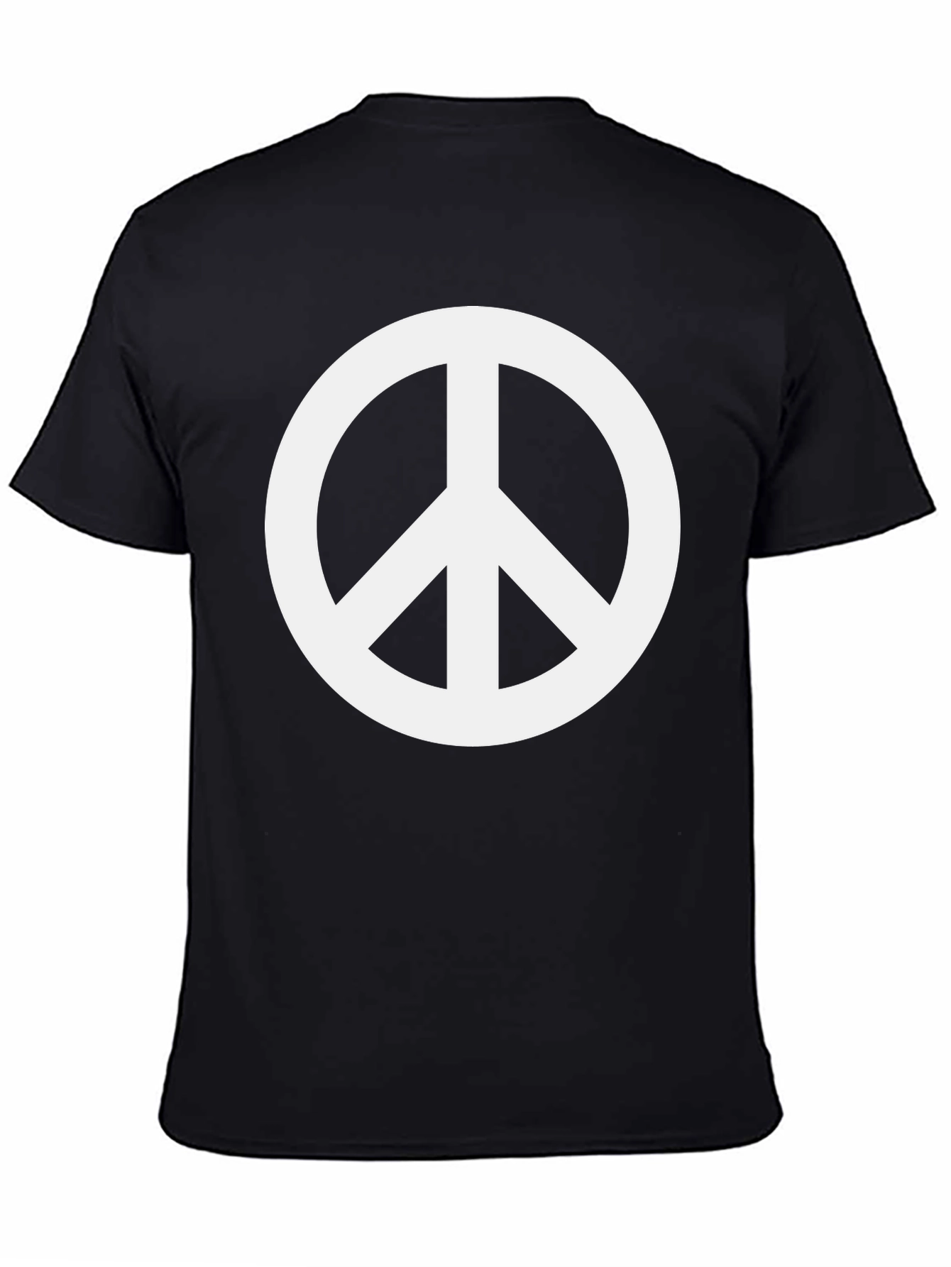 Black Peace Sign Graphic Tee - Classic Unisex Design view 4