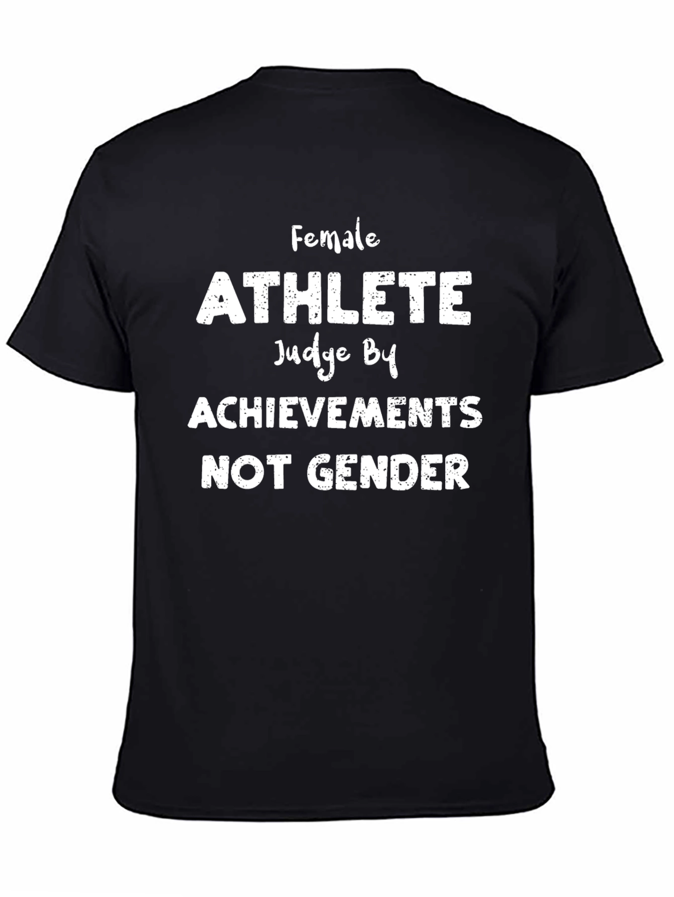 Black Female Athlete Achievements T-Shirt - Judge by Talent view 4