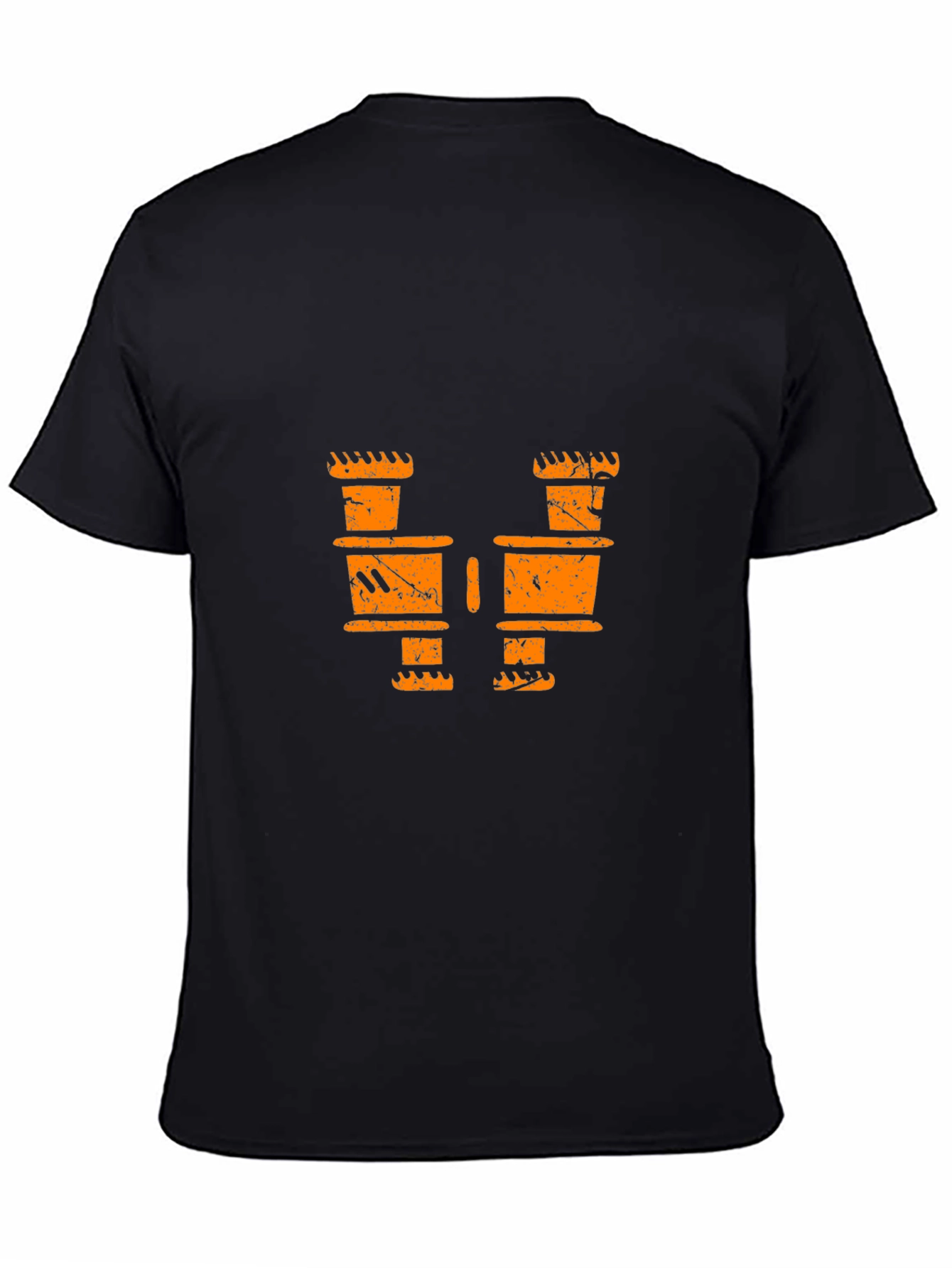 Black Retro Bongo Drum T-Shirt view 4