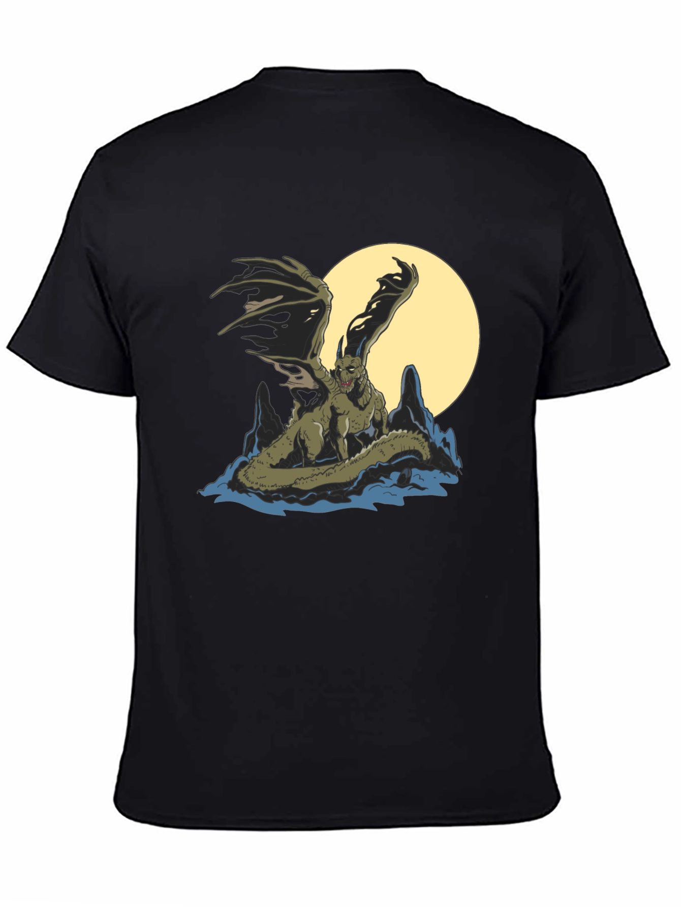 Black Dragon T-Shirt - Mythical Creature Graphic Tee view 4