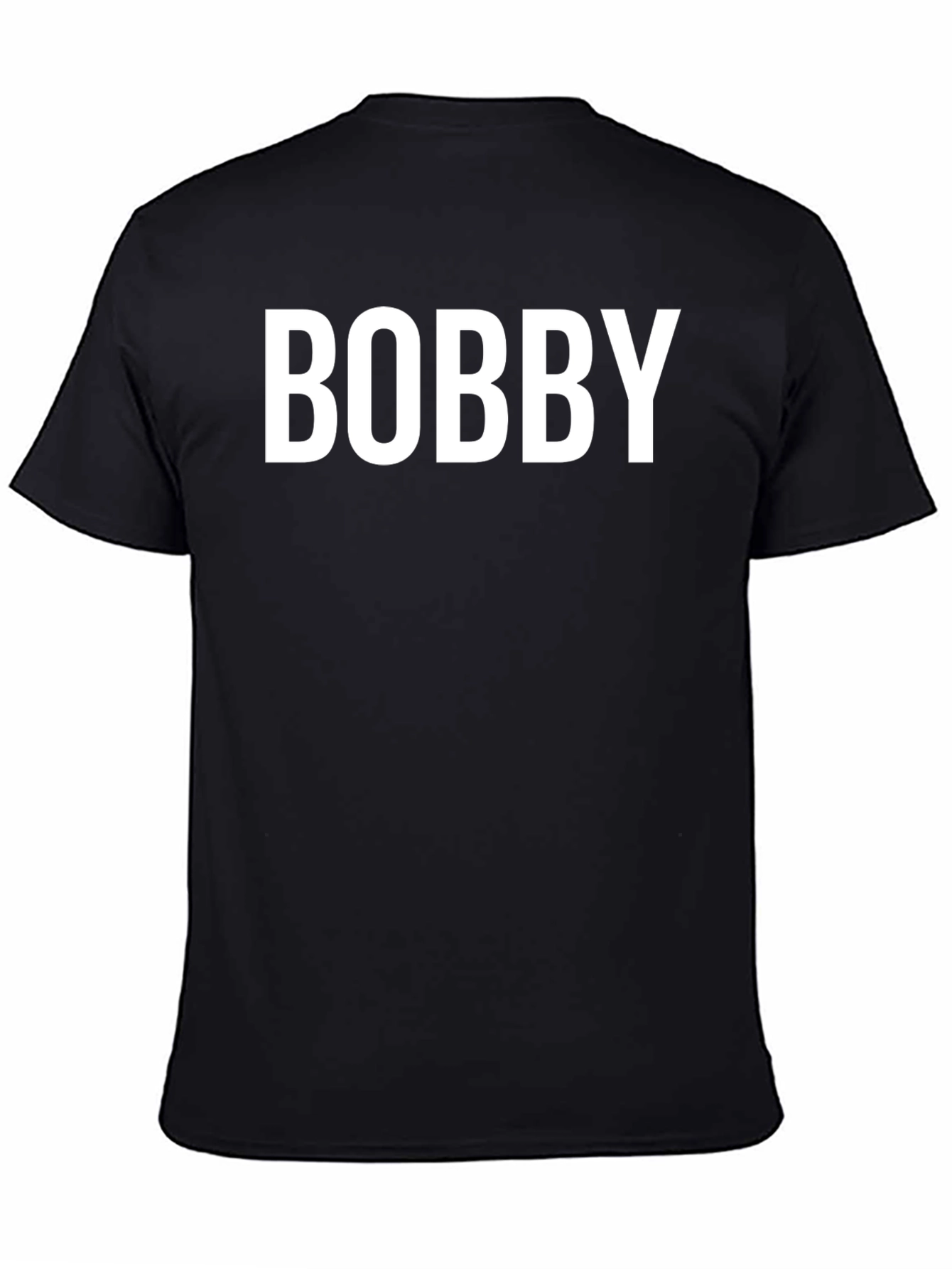 Black Bobby Tee - Classic Custom Name T-Shirt view 4