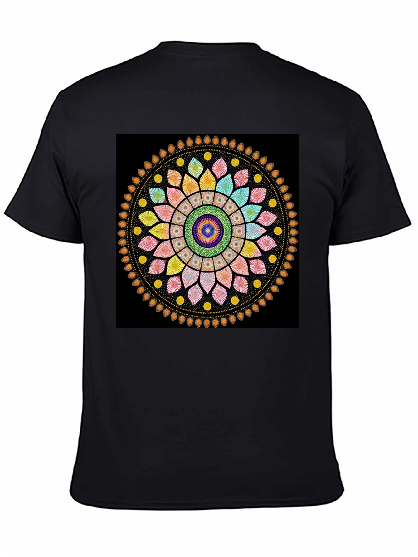 Black Mandala T-Shirt - Vibrant Graphic Tee view 4