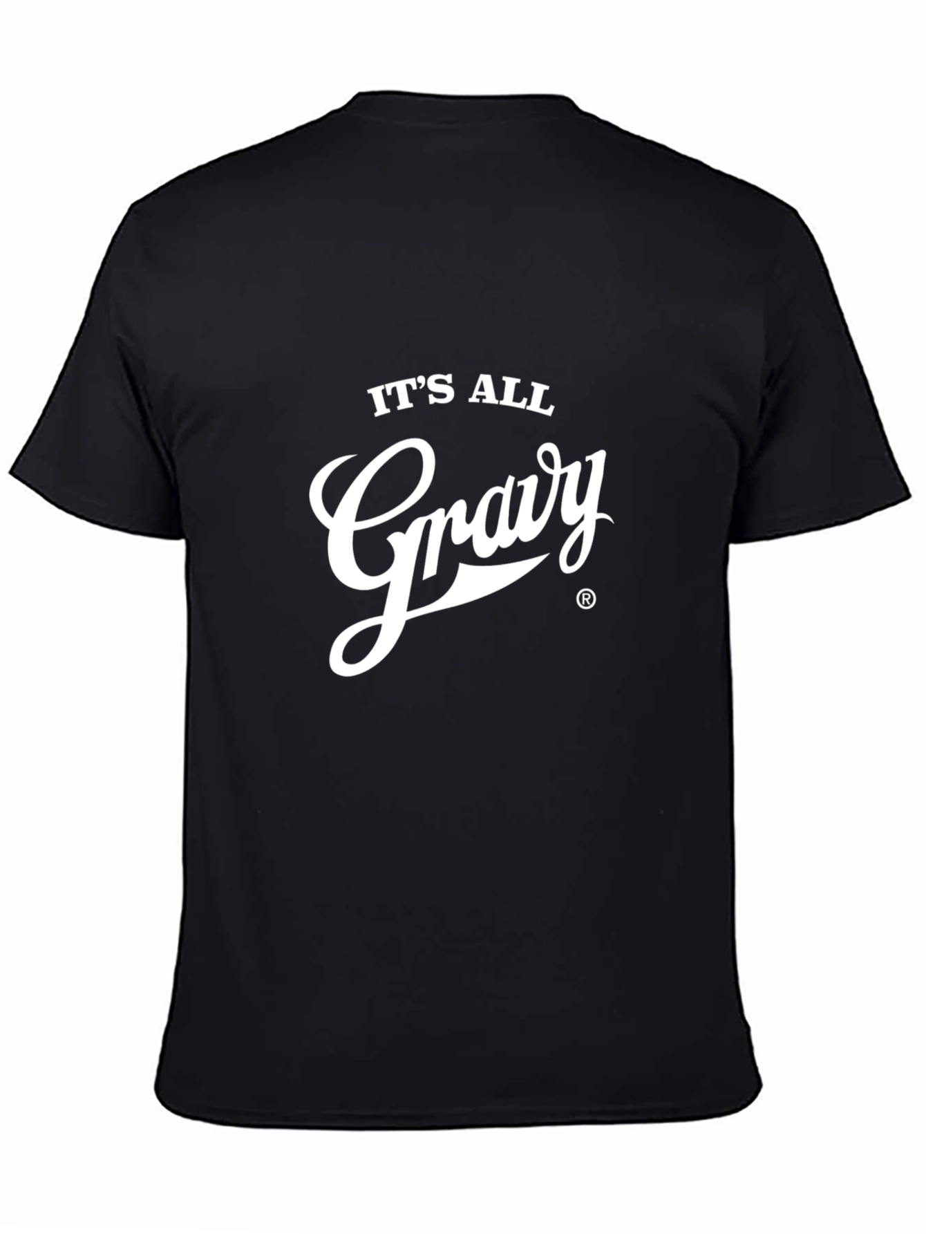 Black It's All Gravy Black T-Shirt, Funny Foodie Tee view 4