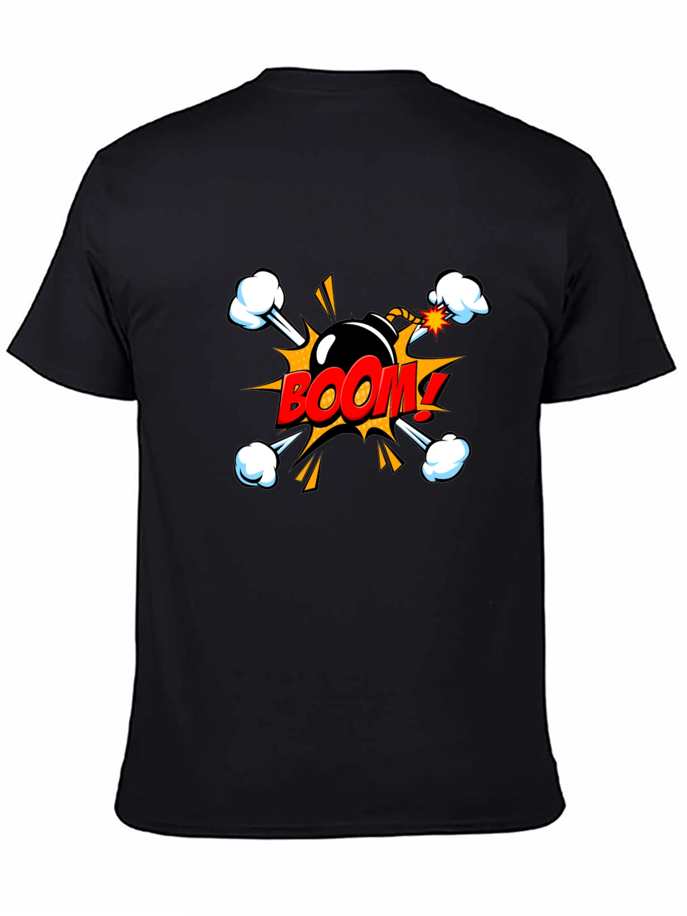 Black Boom Bomb Graphic T-Shirt - Explosive Fun! view 4