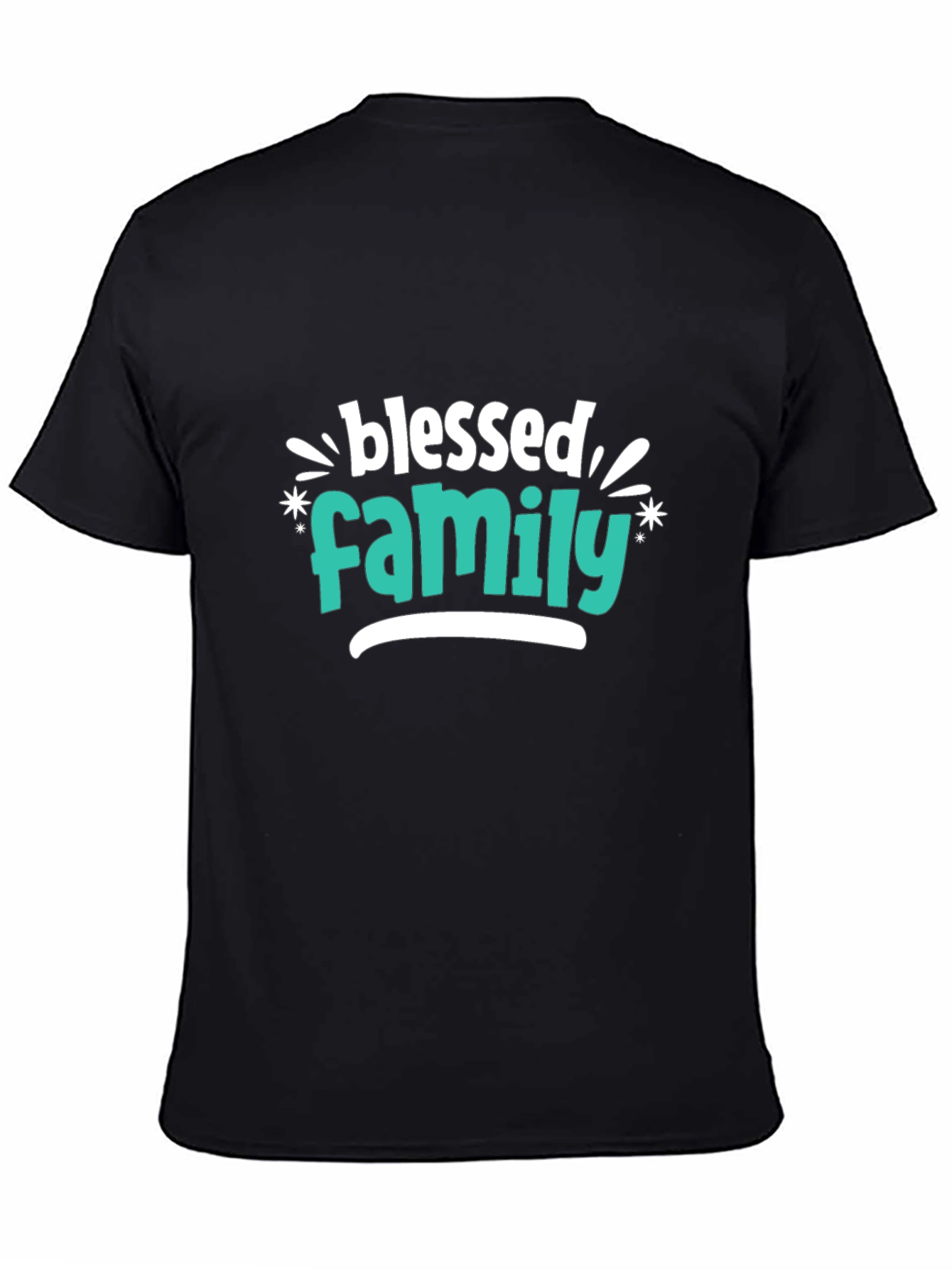 Black Blessed Family Graphic Tee - Stylish Comfort view 4