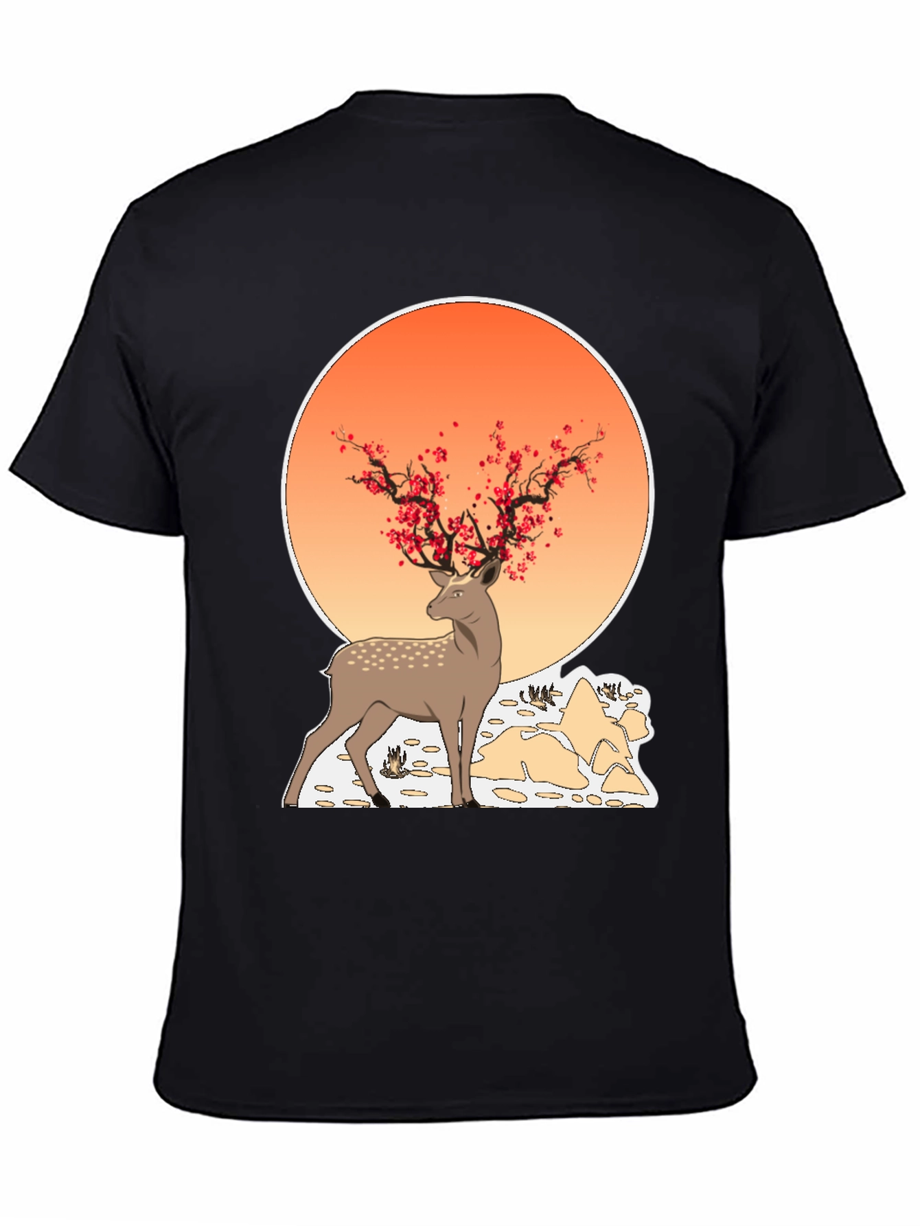 Black Deer Cherry Blossom Graphic Tee view 4