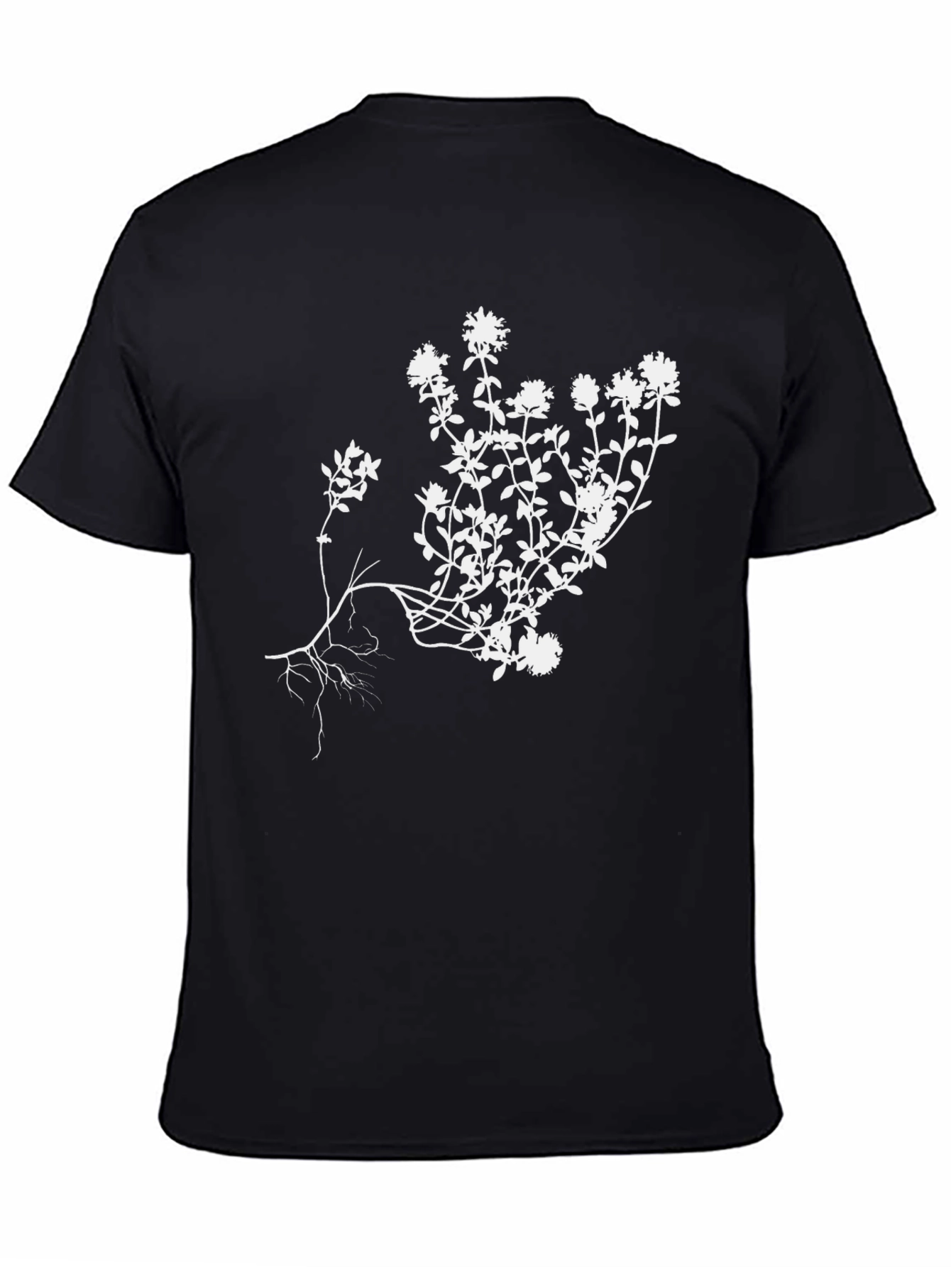 Black Black Thyme Herb T-Shirt view 4