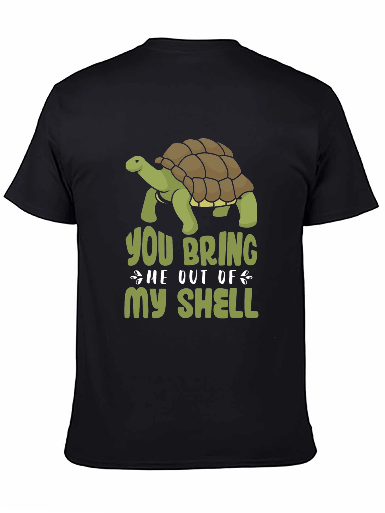 Black You Bring Me Out of My Shell Turtle Graphic Tee view 4