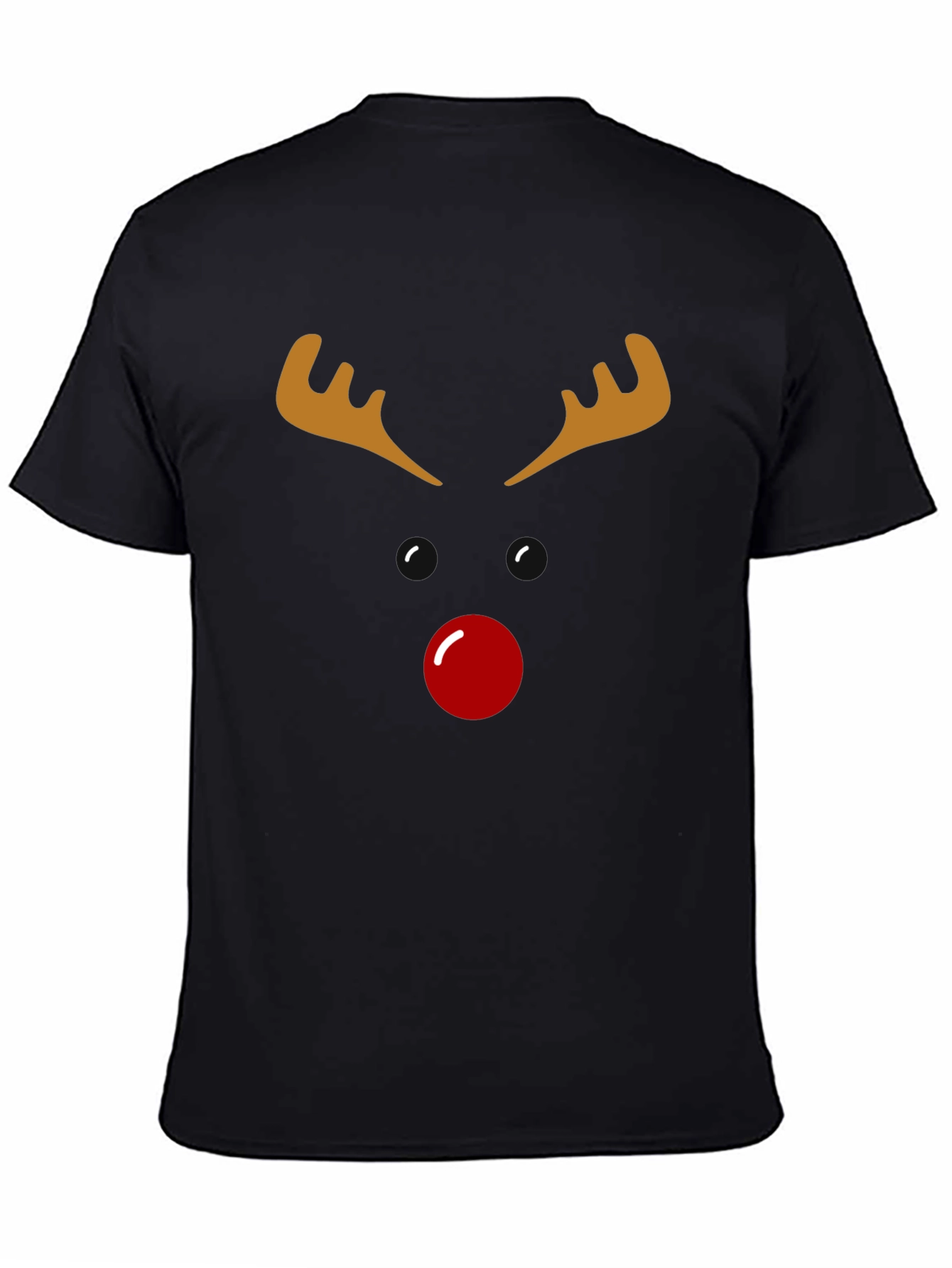 Black Reindeer Face Graphic Tee - Holiday Cheer! view 4