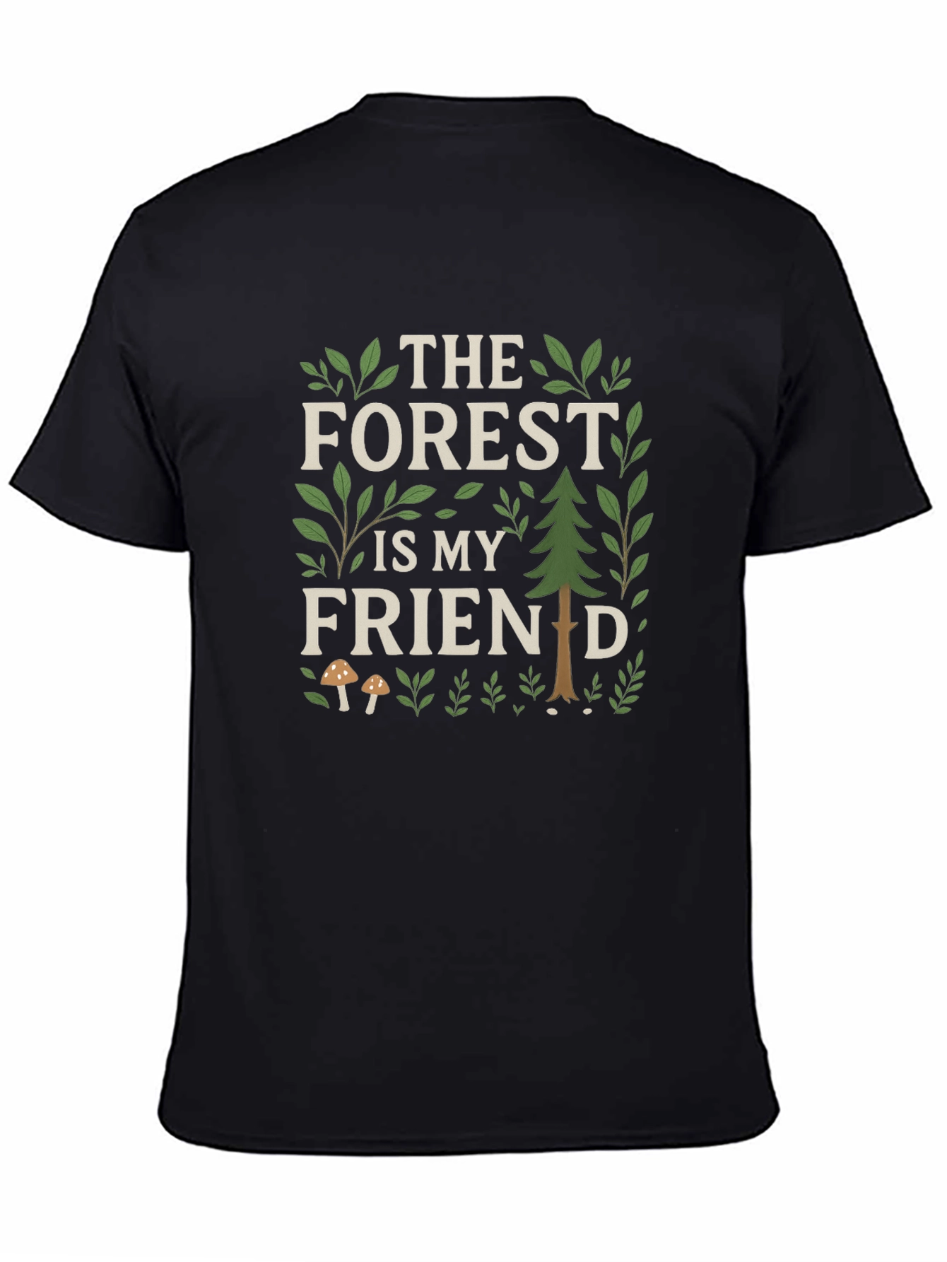 Black Forest Friend Graphic Tee - Nature Lover's Shirt view 4