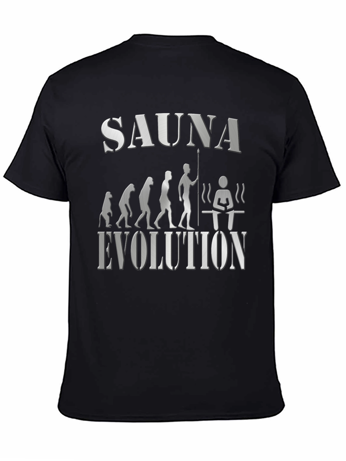 Black Sauna Evolution Graphic T-Shirt view 4