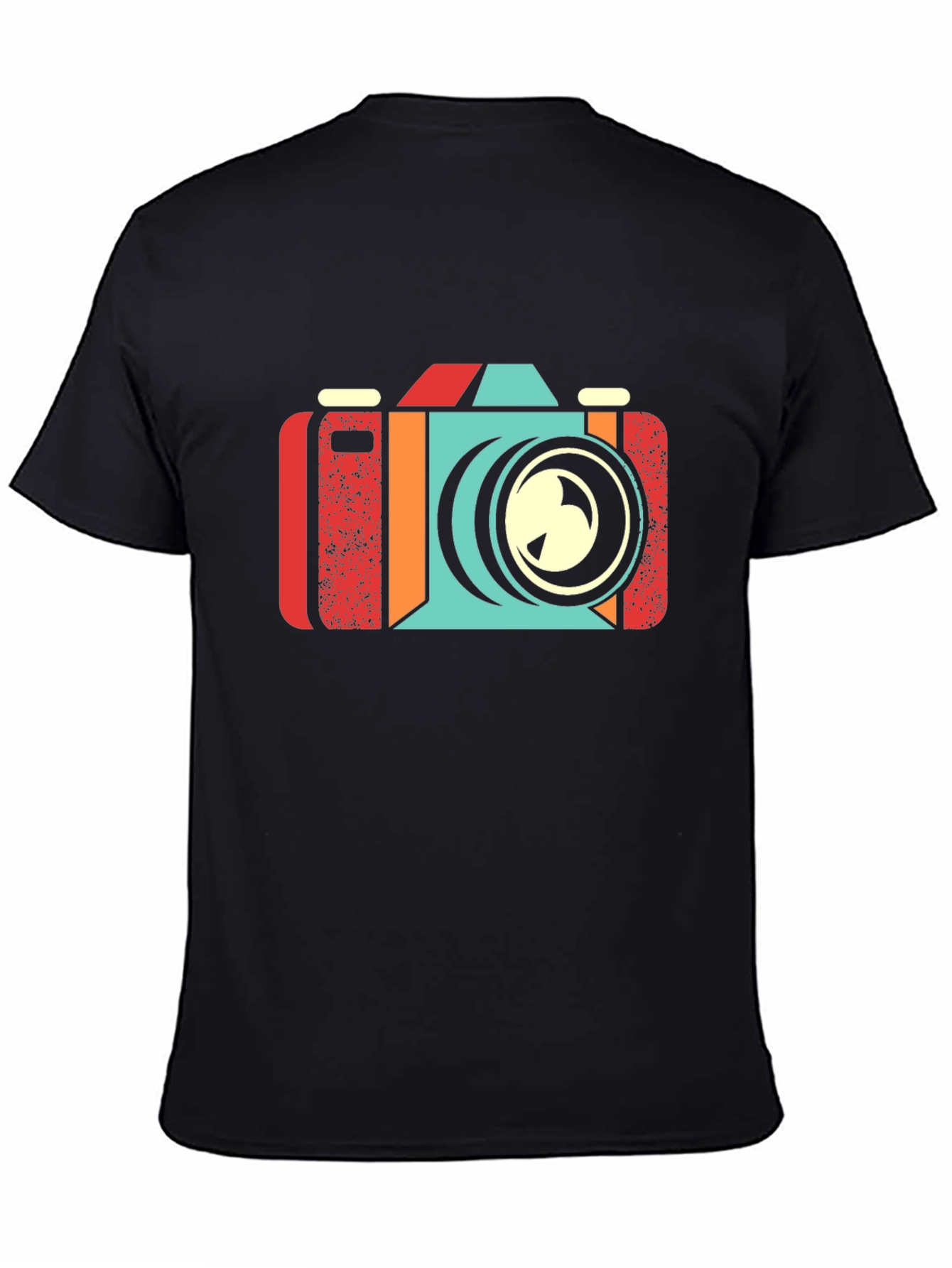 Black Retro Camera Graphic T-Shirt - Black view 4