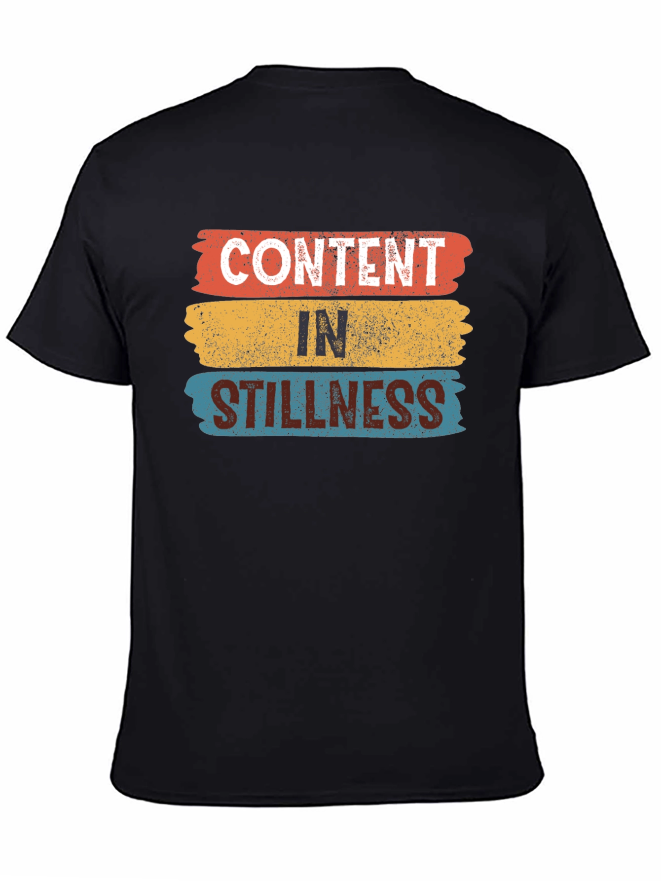 Black Content in Stillness T-Shirt, Relaxed Fit view 4