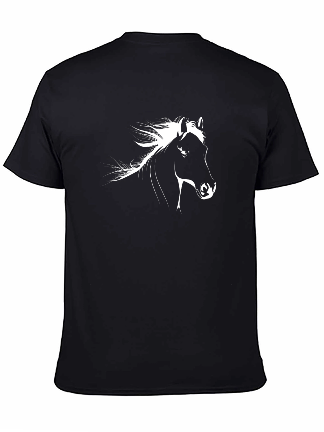 Black Black Horse Graphic Tee - Stylish Men's T-Shirt view 4