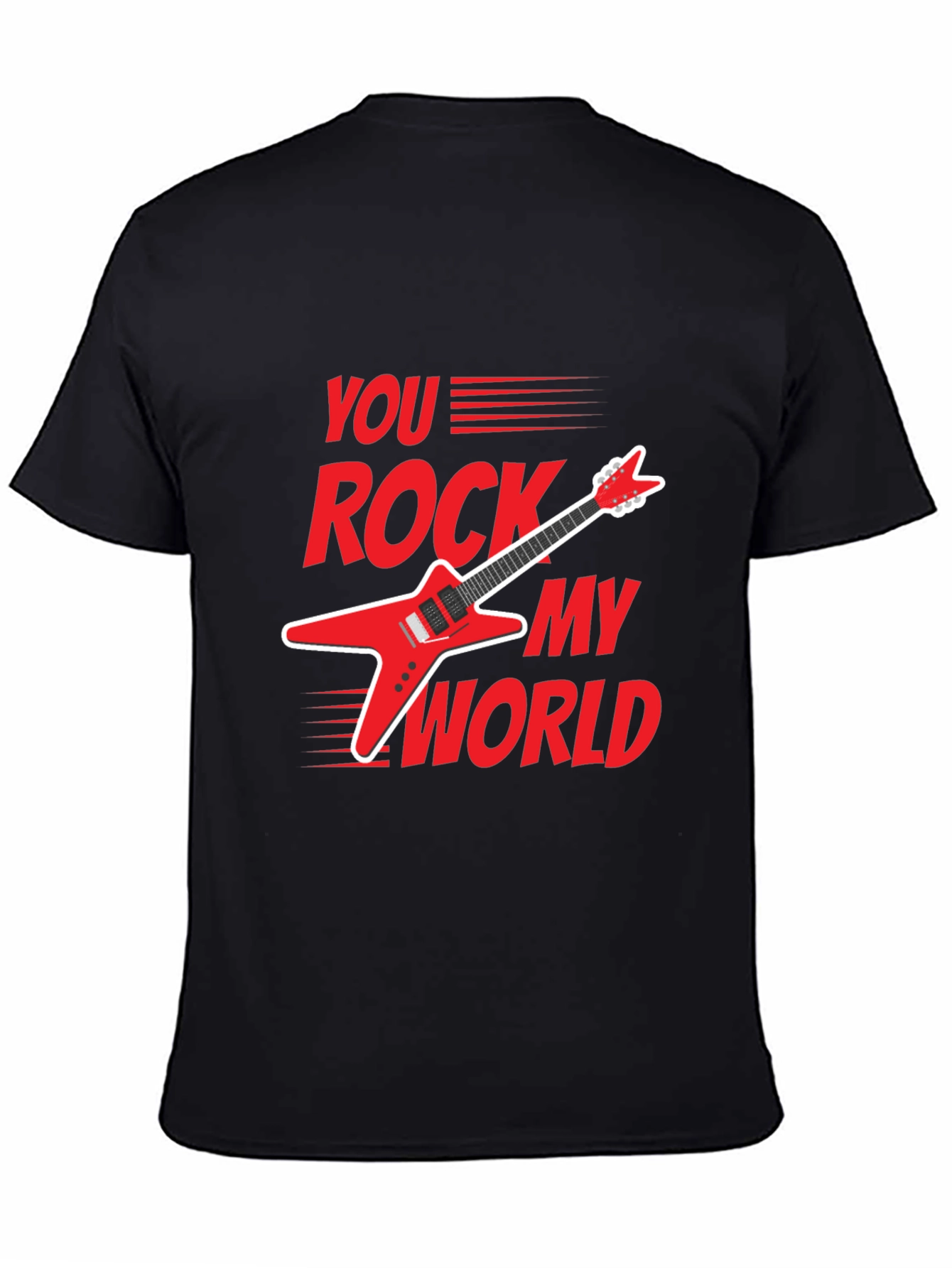 Black You Rock My World Graphic Tee view 4