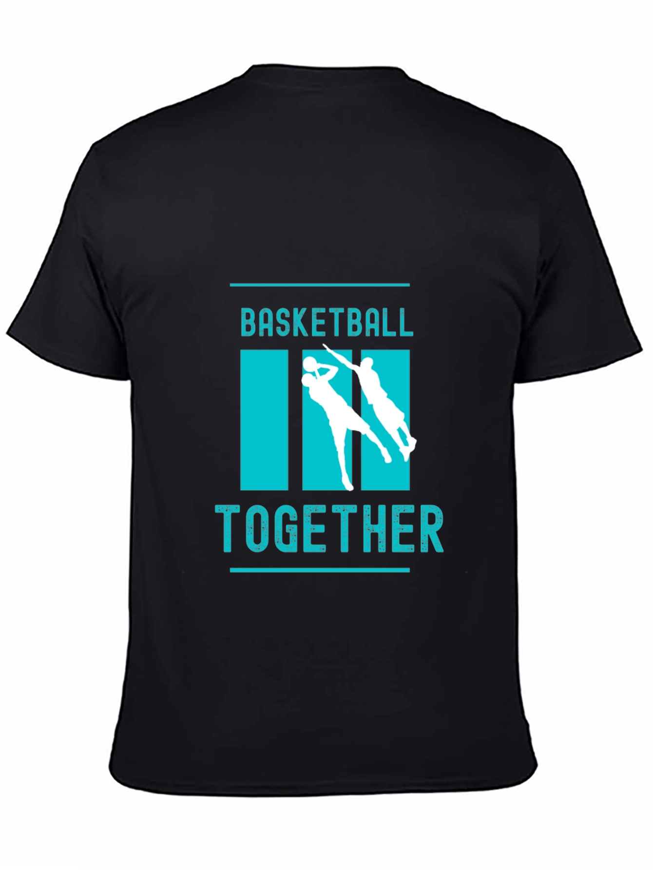 Black Basketball Together Graphic Tee view 4