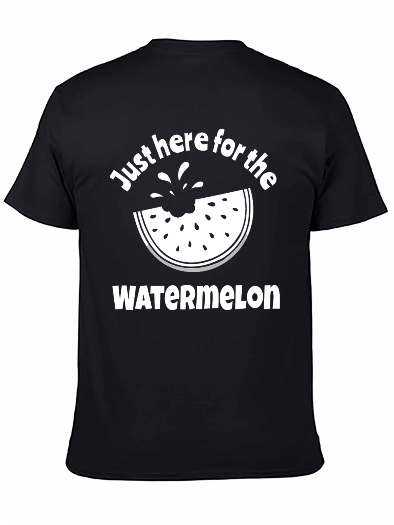 Black Watermelon Lover Tee - Summer Fun T-Shirt view 4