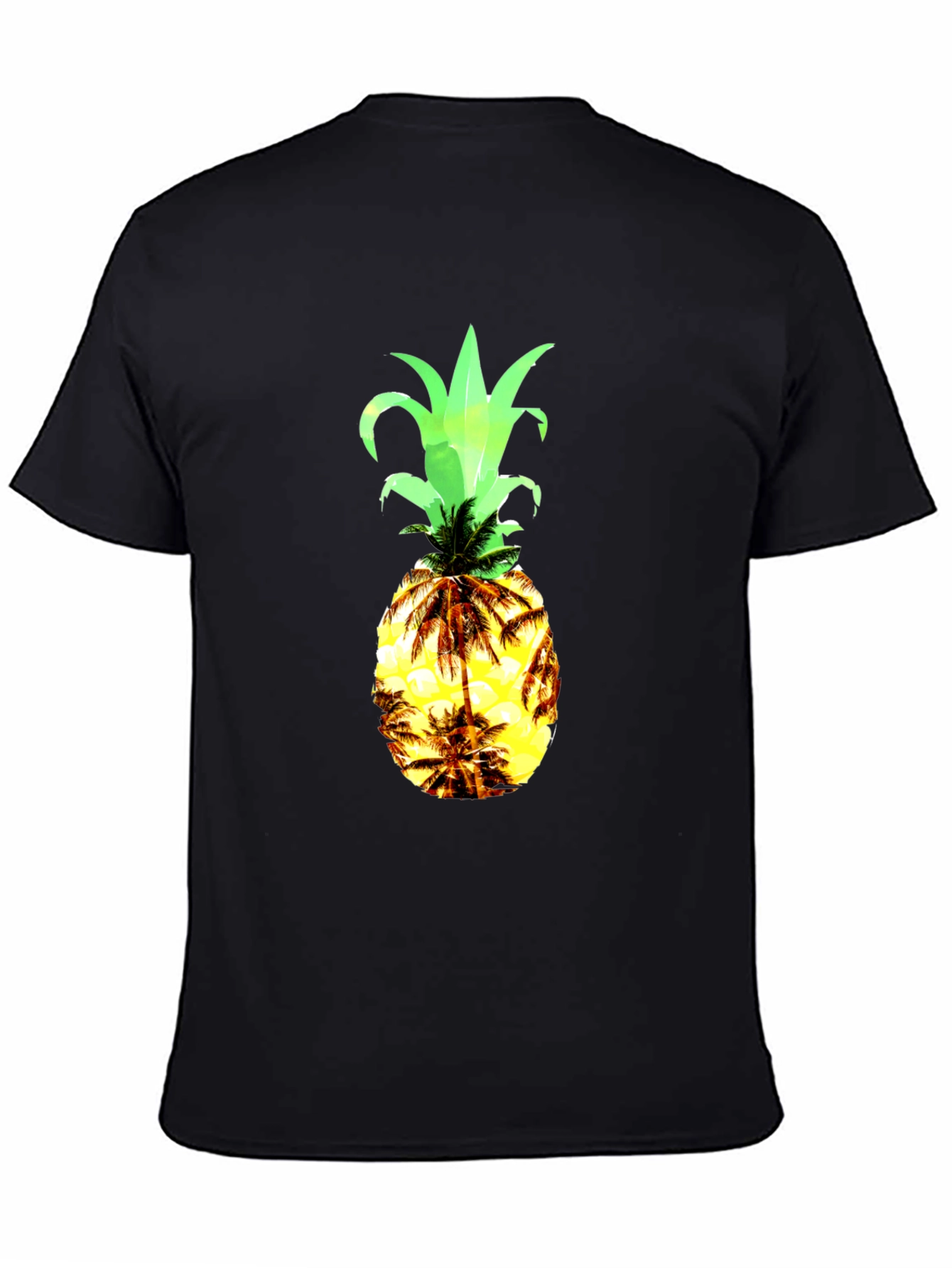 Black Tropical Pineapple Graphic Tee view 4