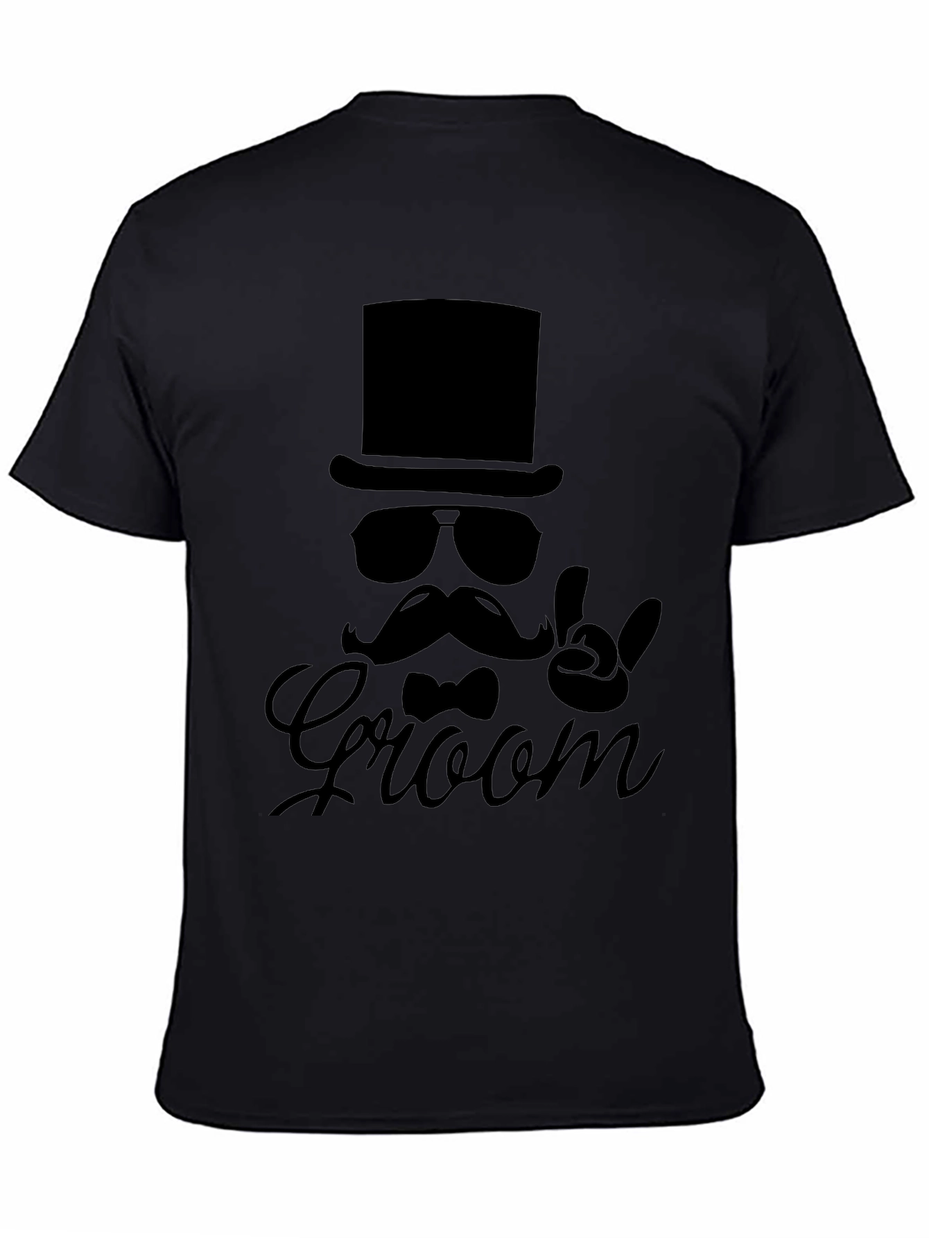 Black Groom Graphic T-Shirt - Bachelor Party Ready view 4