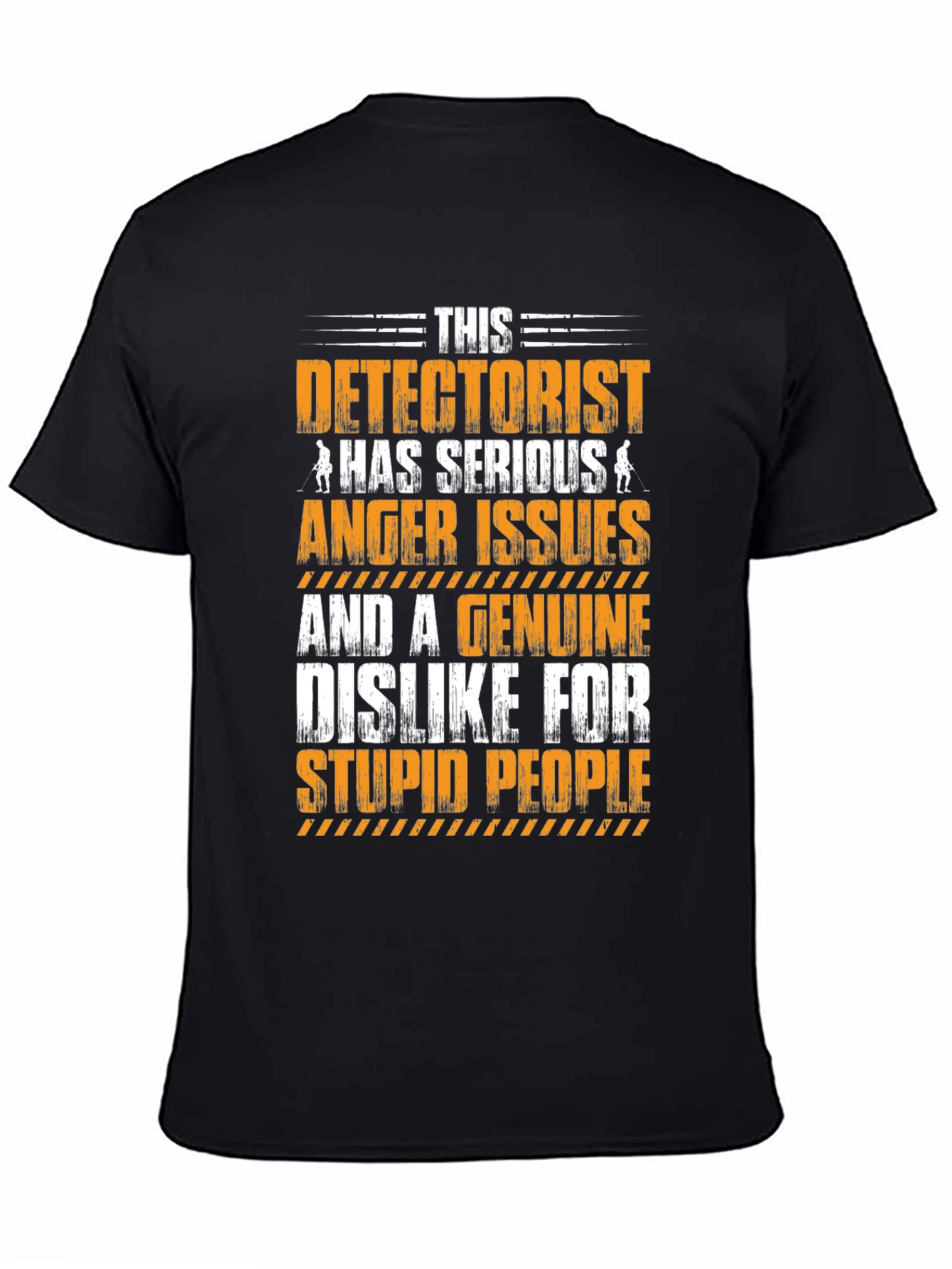 Black Detectorist Serious Anger Issues Graphic Tee view 4