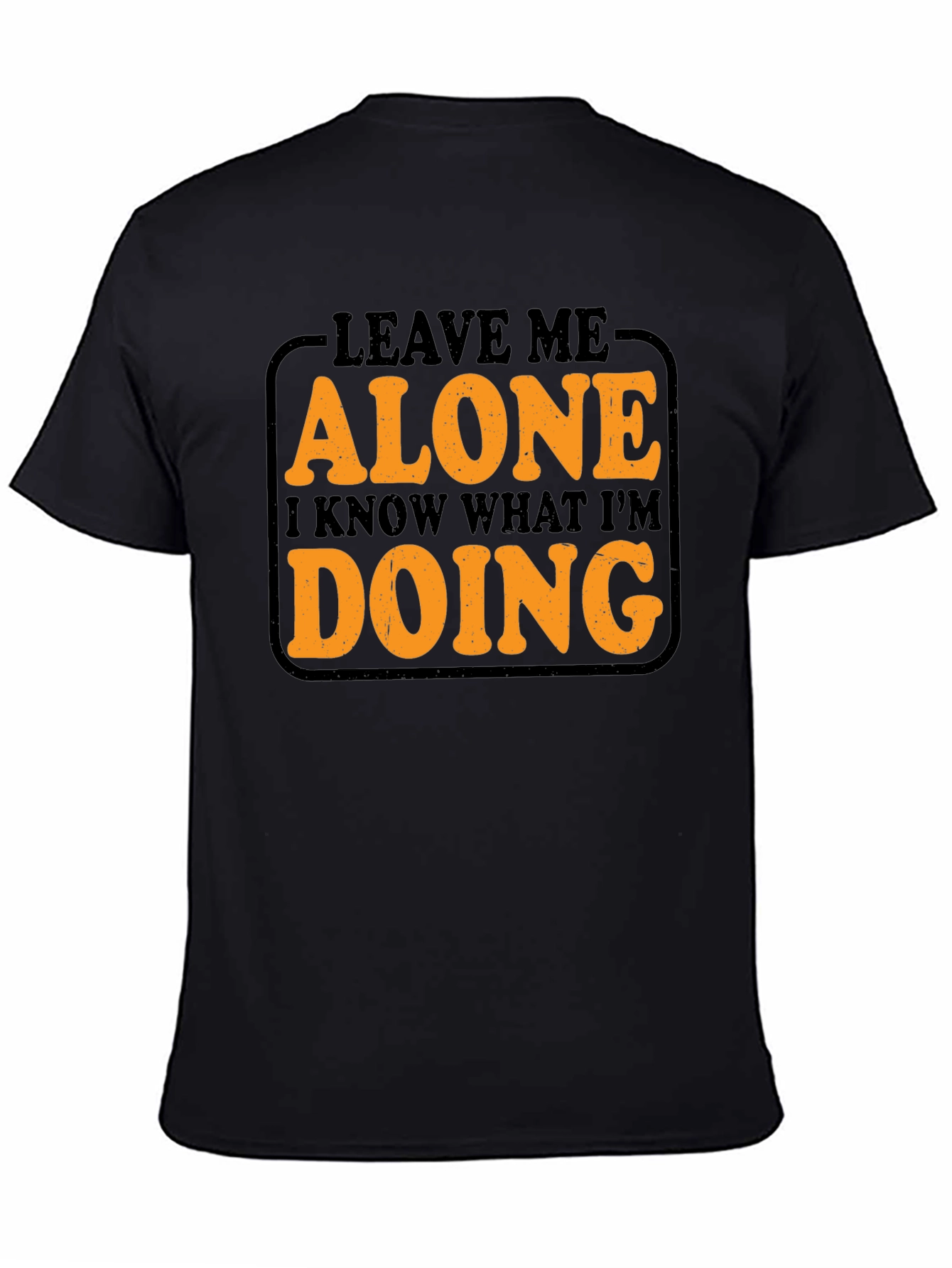 Black Leave Me Alone Graphic Tee - Men's Black T-Shirt view 4